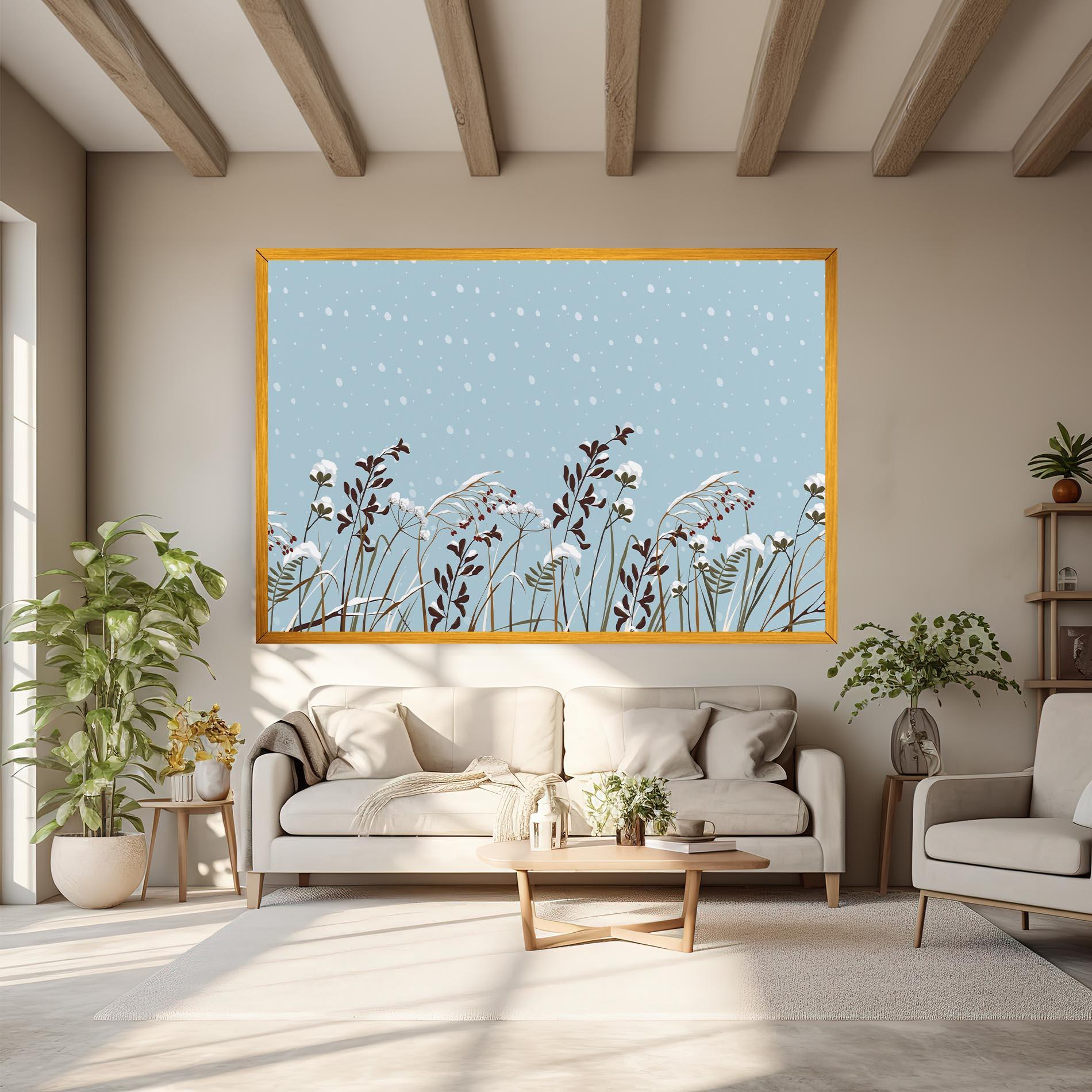 Leinwandbild Snow Plants mockup 6