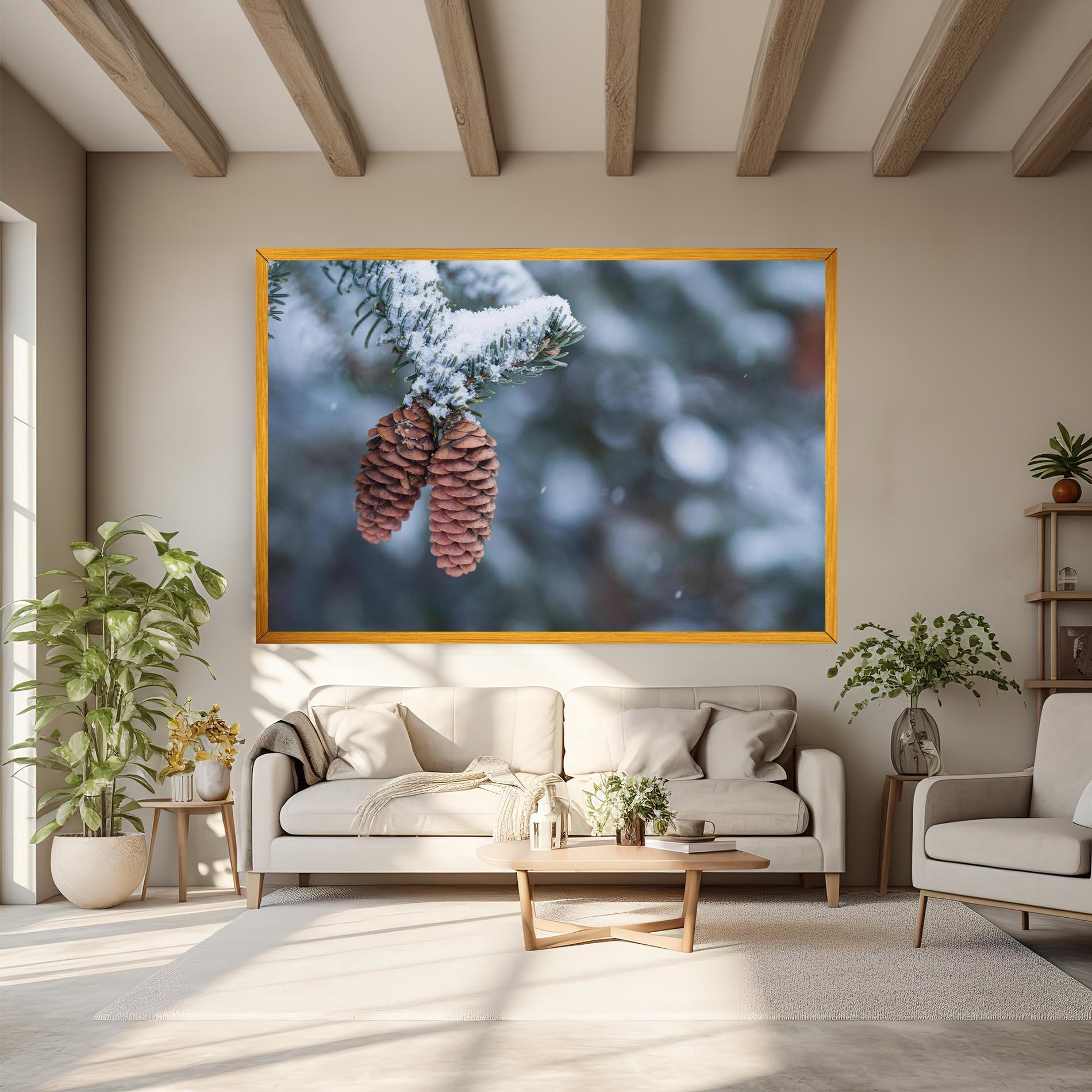 Leinwandbild Winter Cones mockup 6