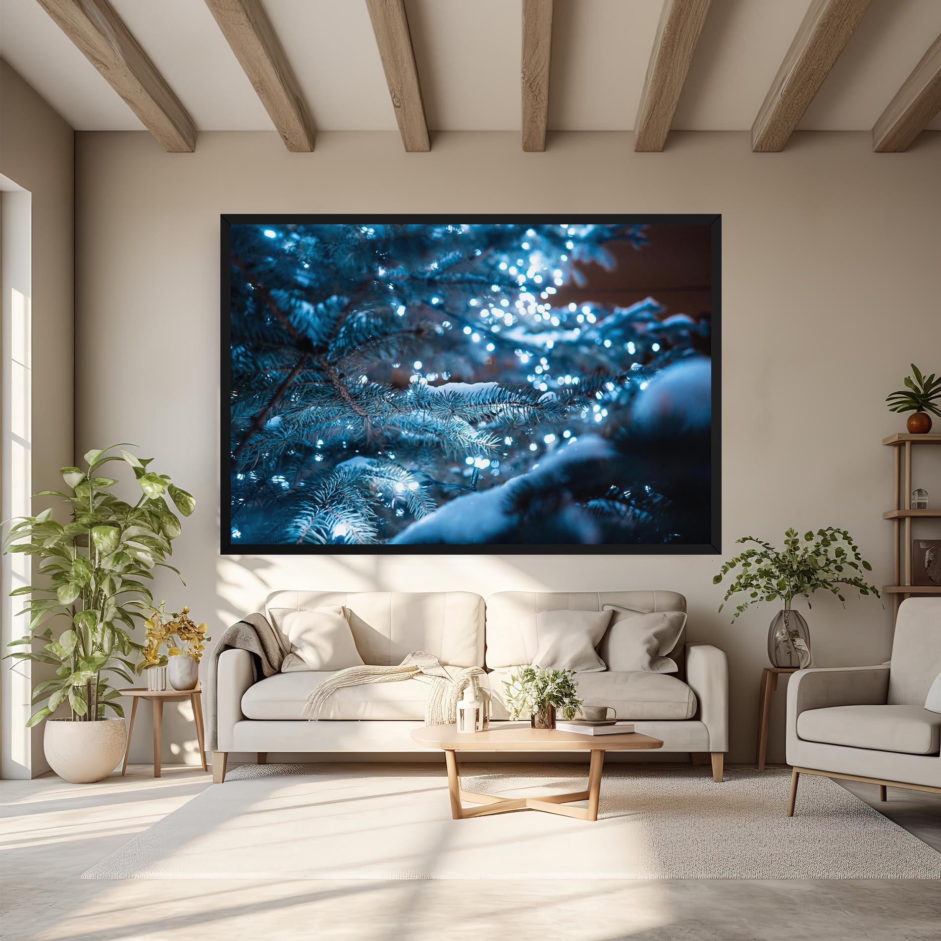 Leinwandbild Blue Christmas Tree mockup 6