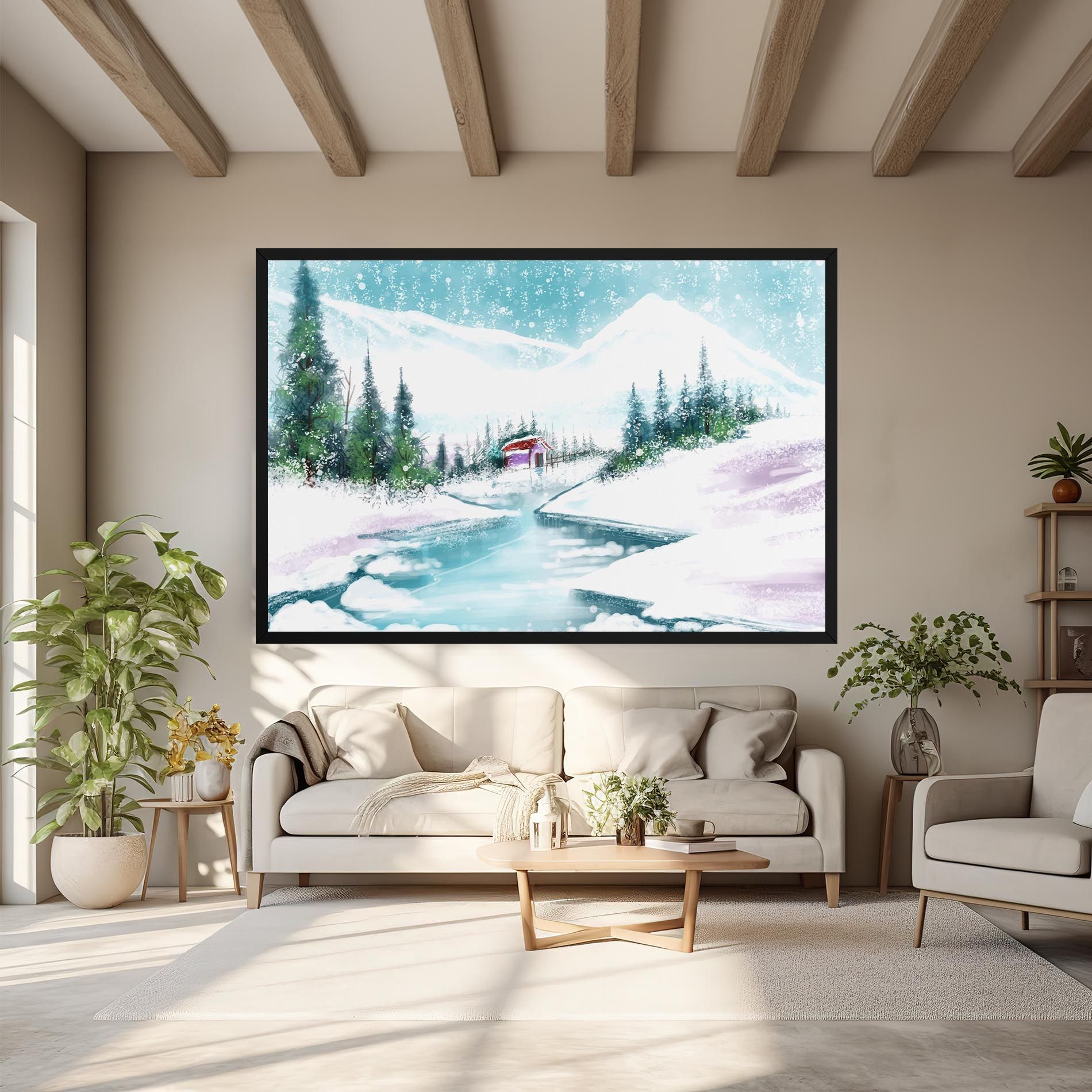 Purple House Winter mockup 6