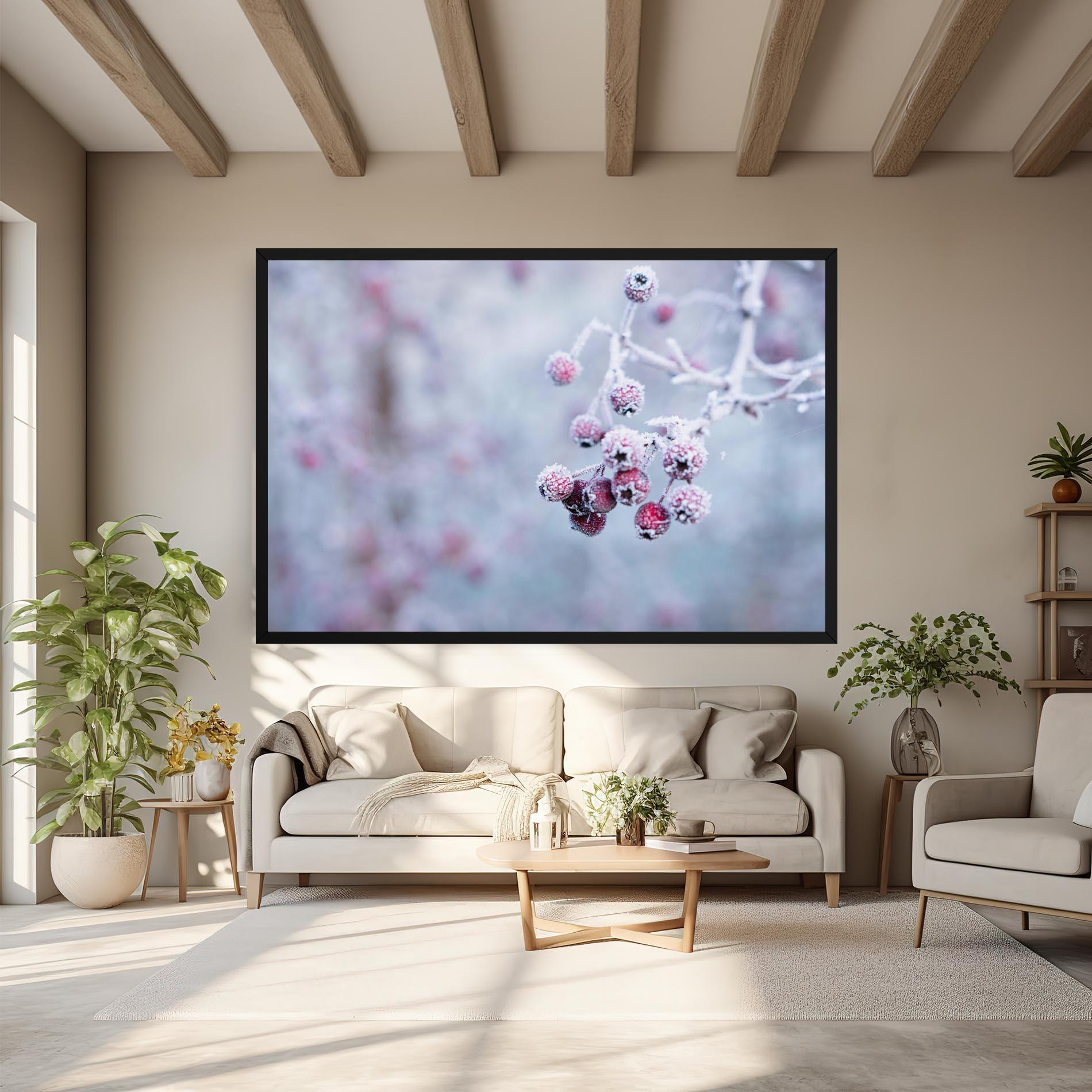 Leinwandbild Red Winter Fruits mockup 6