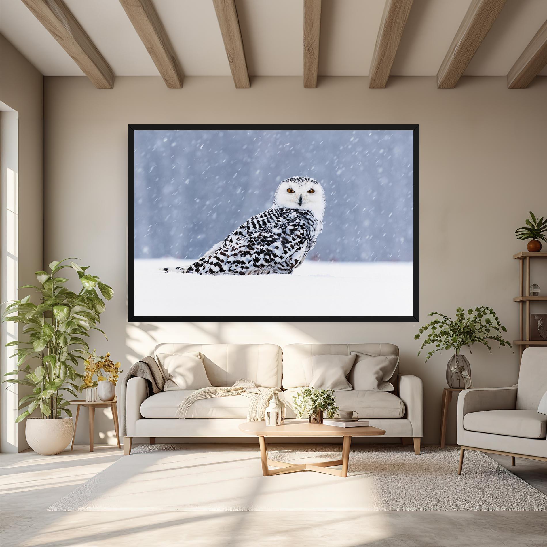 Leinwandbild Snow Owl mockup 6