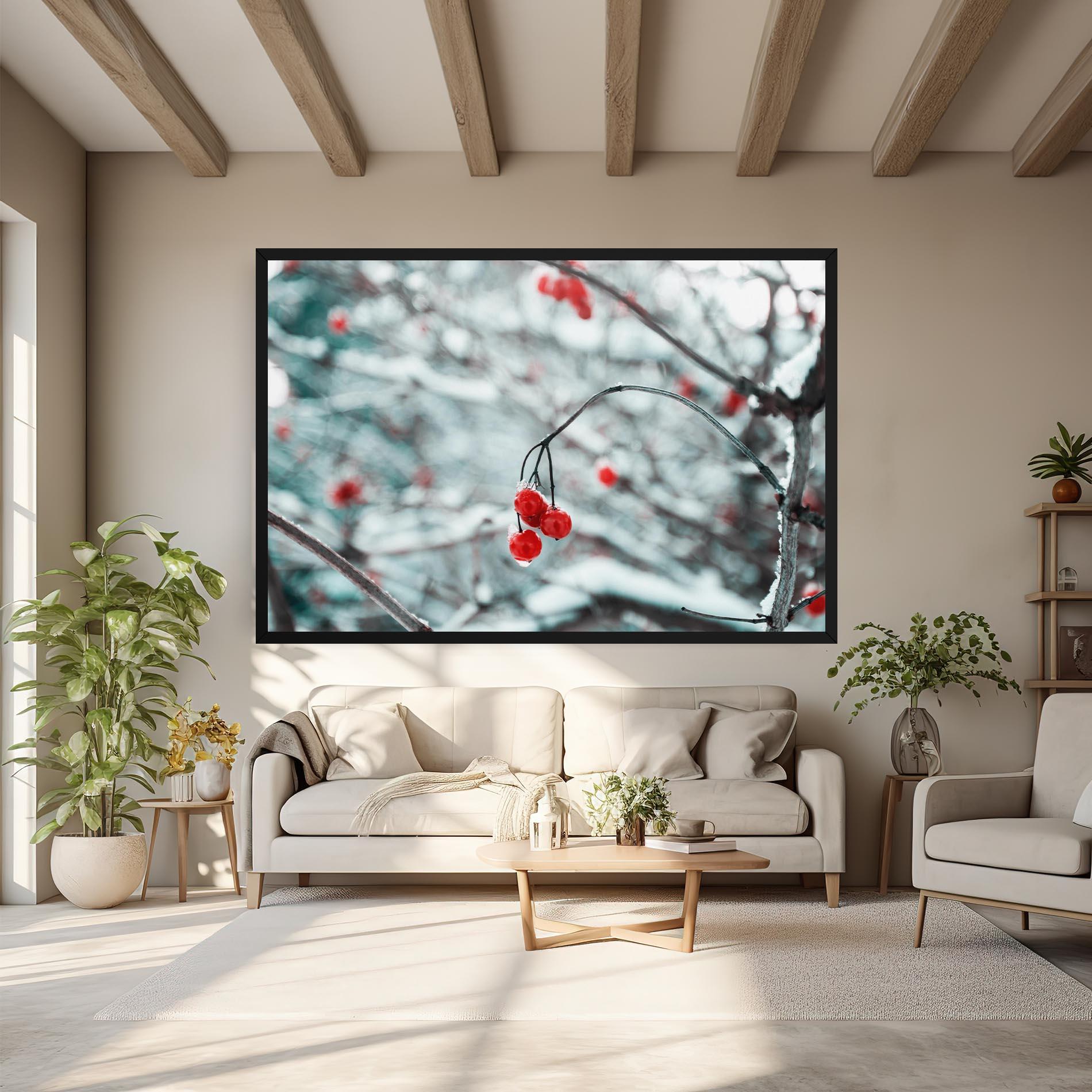 Leinwandbild Snow Red Fruits mockup 6