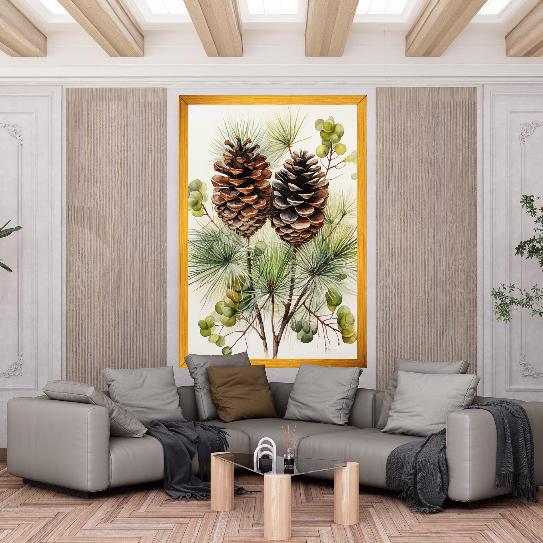 Leinwandbild Brown Cones mockup 6