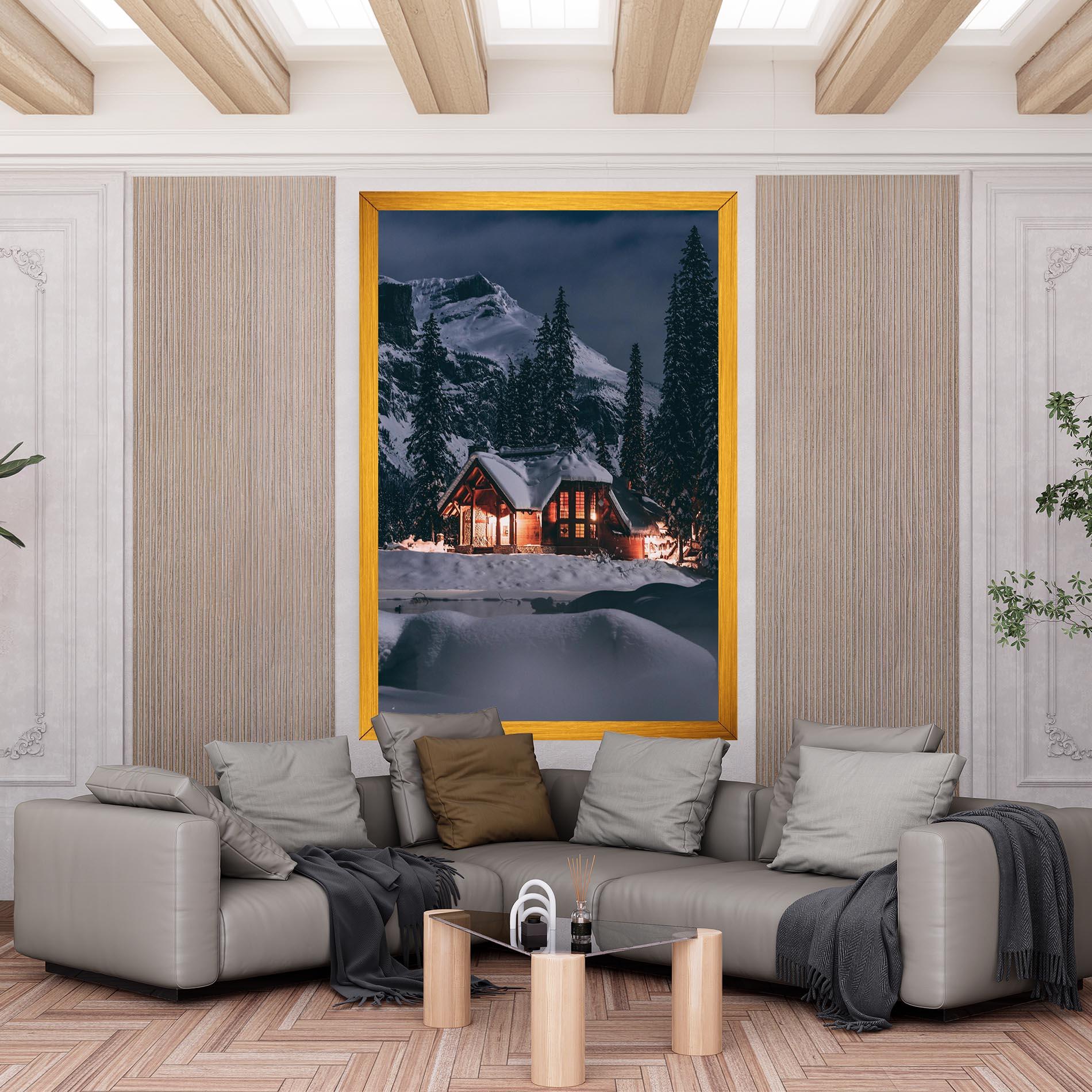 Leinwandbild Winter House mockup 6