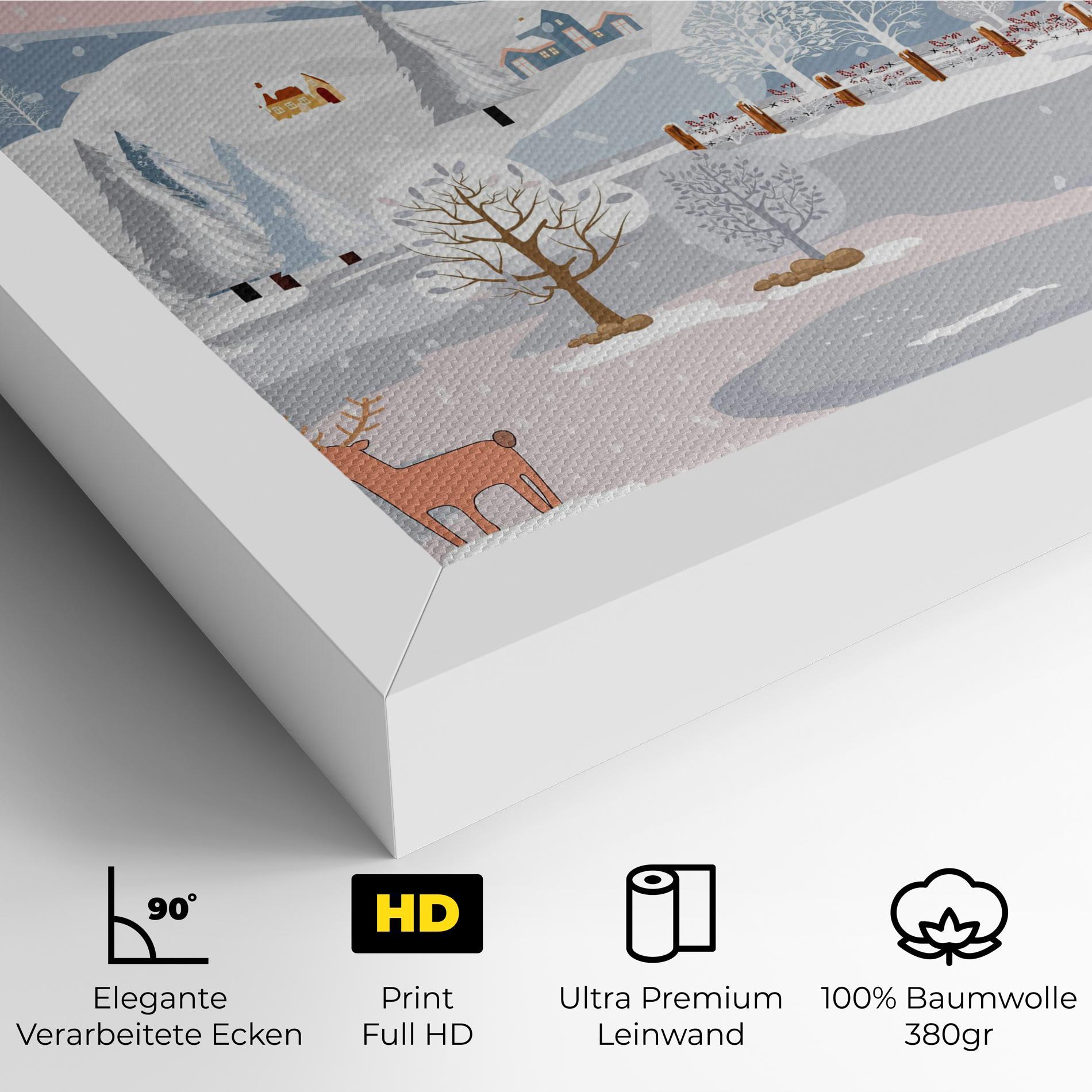 Leinwandbild Pink Sky Winter mockup 4