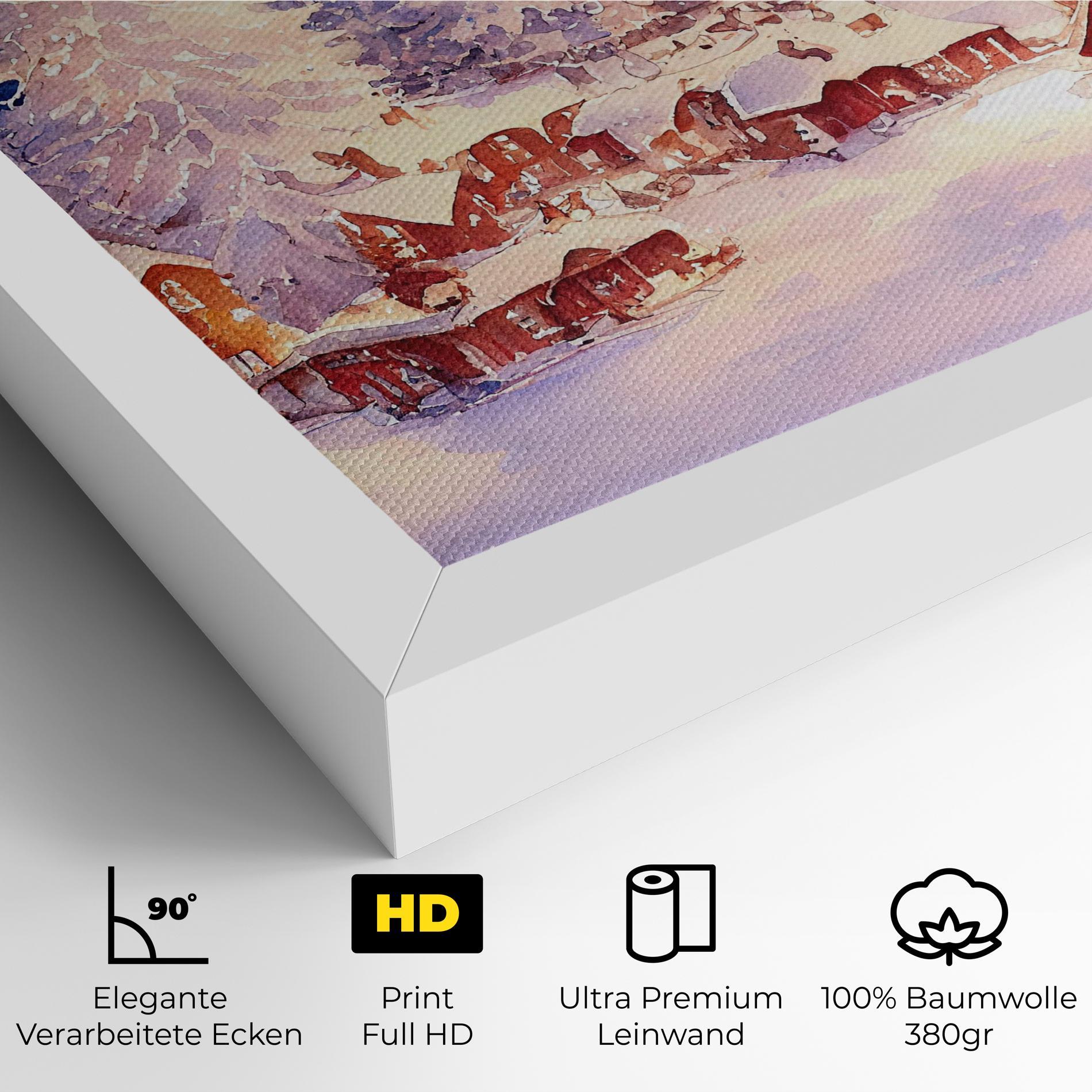 Leinwandbild Snow Falling Painting mockup 4