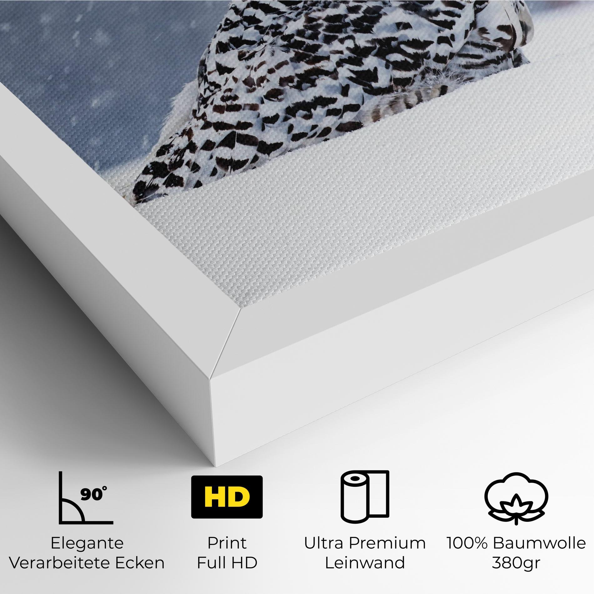 Leinwandbild Snow Owl mockup 4
