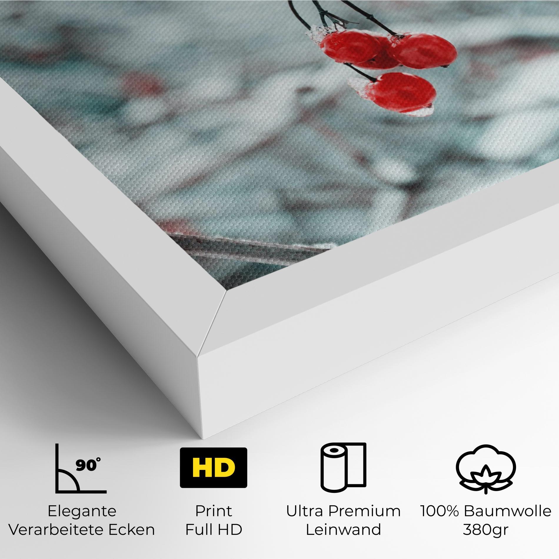 Leinwandbild Snow Red Fruits mockup 4