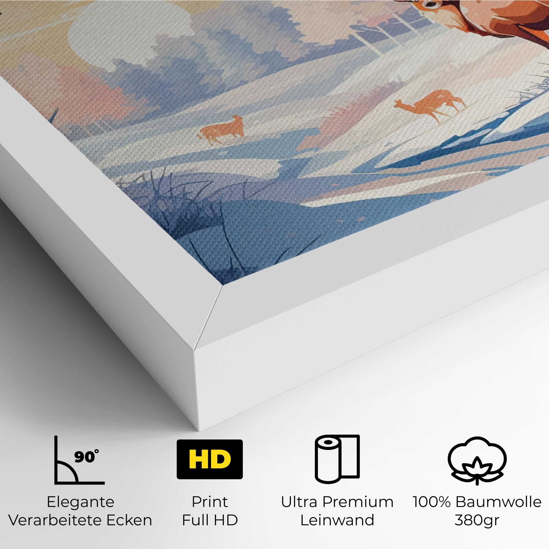 Winter Deer Art mockup 4