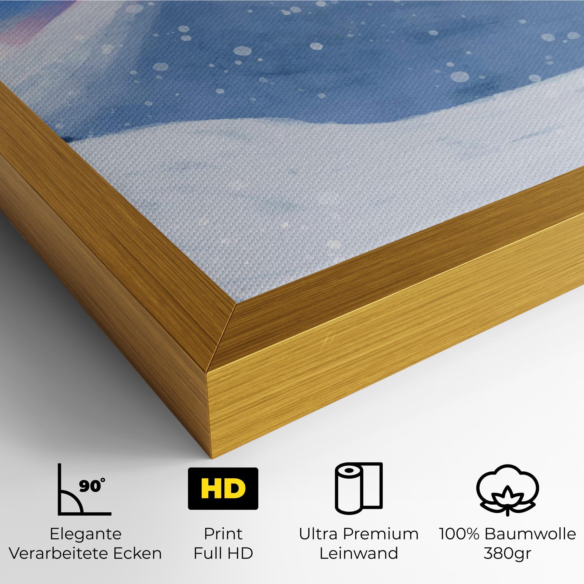 Leinwandbild Mountain Snow Art mockup 4