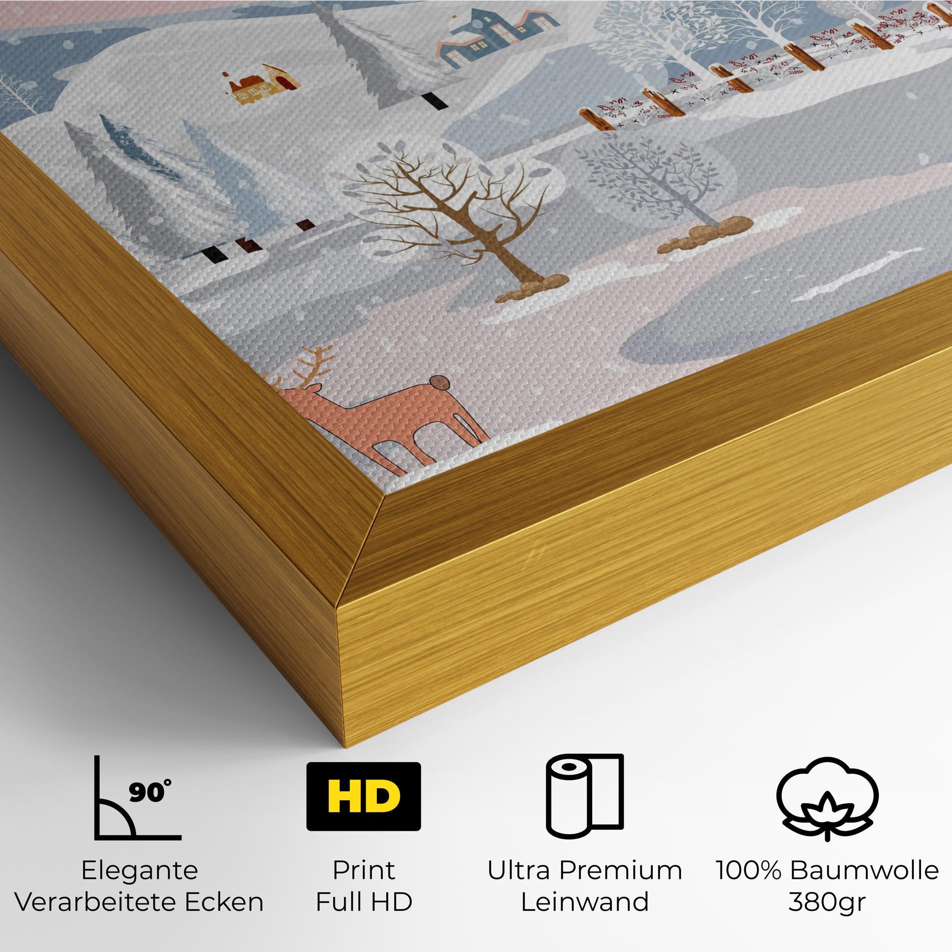 Leinwandbild Pink Sky Winter mockup 4