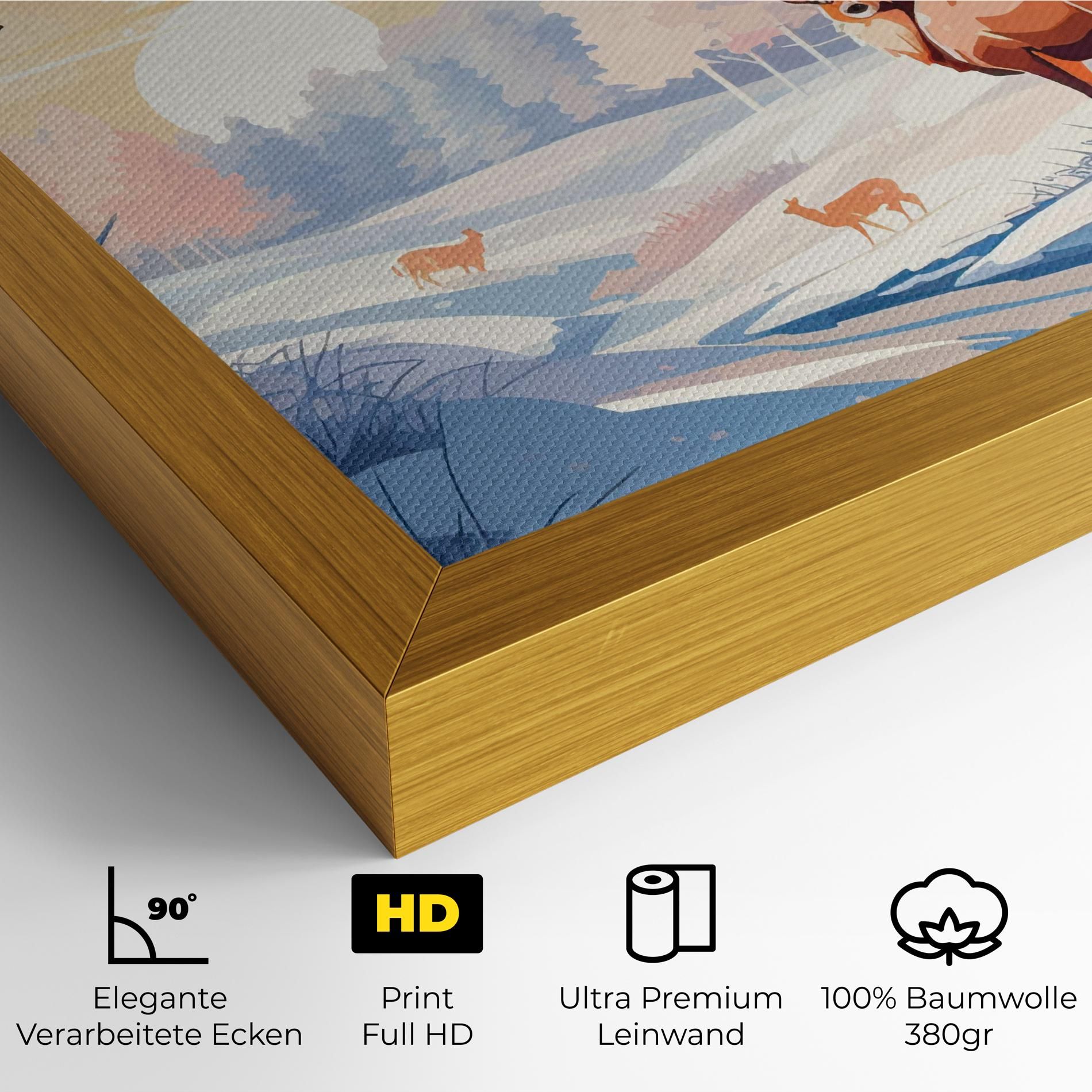 Winter Deer Art mockup 4