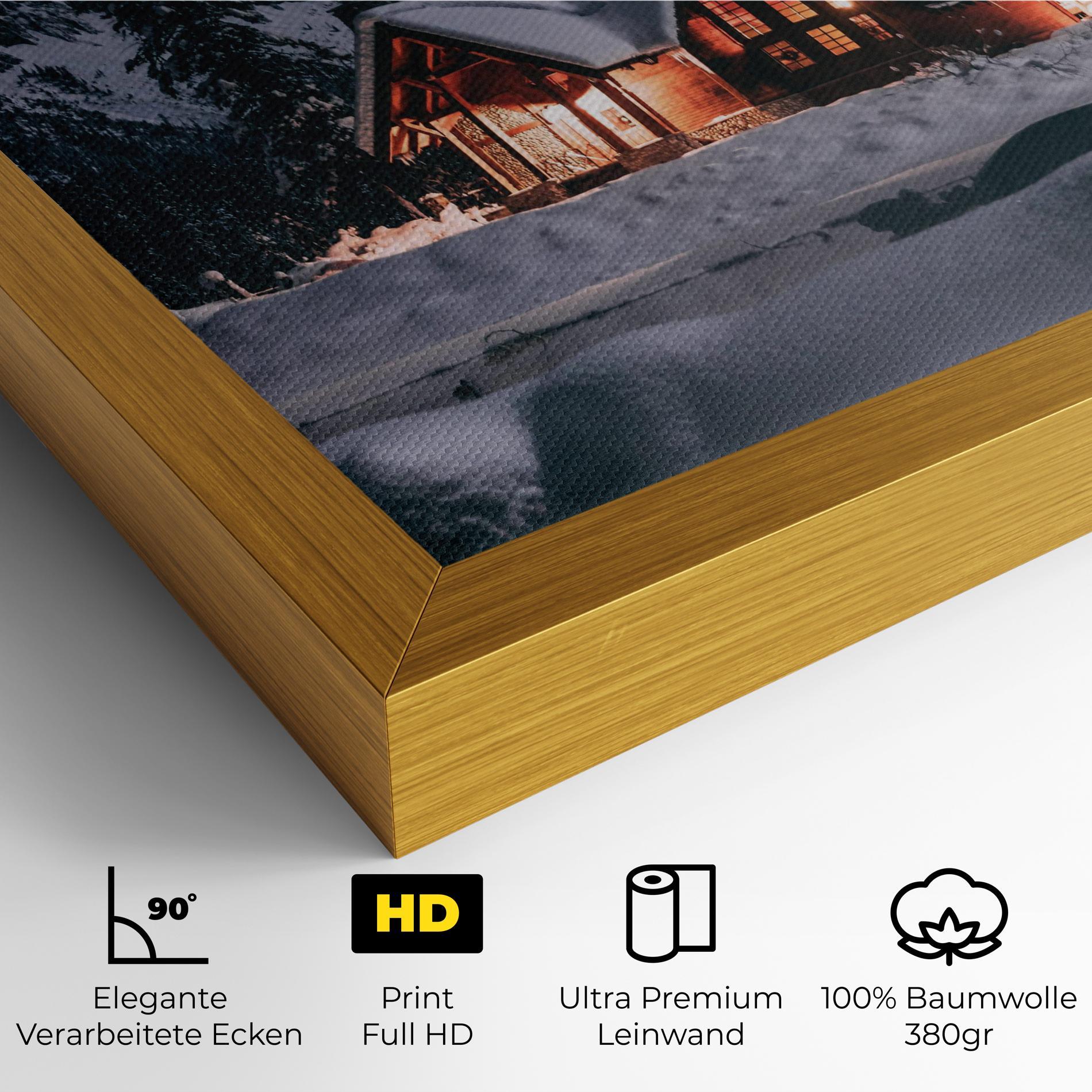 Leinwandbild Winter House mockup 4