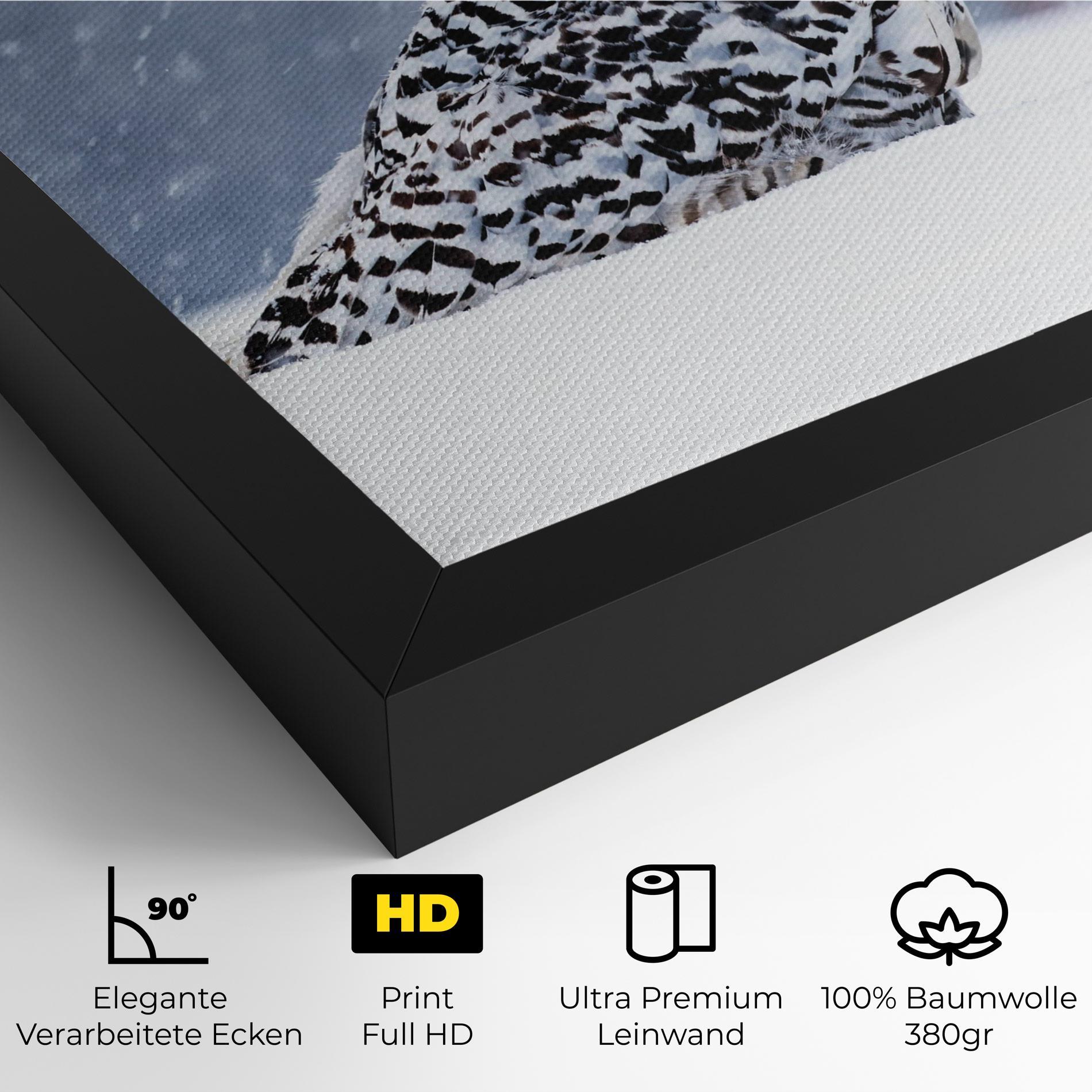 Leinwandbild Snow Owl mockup 4