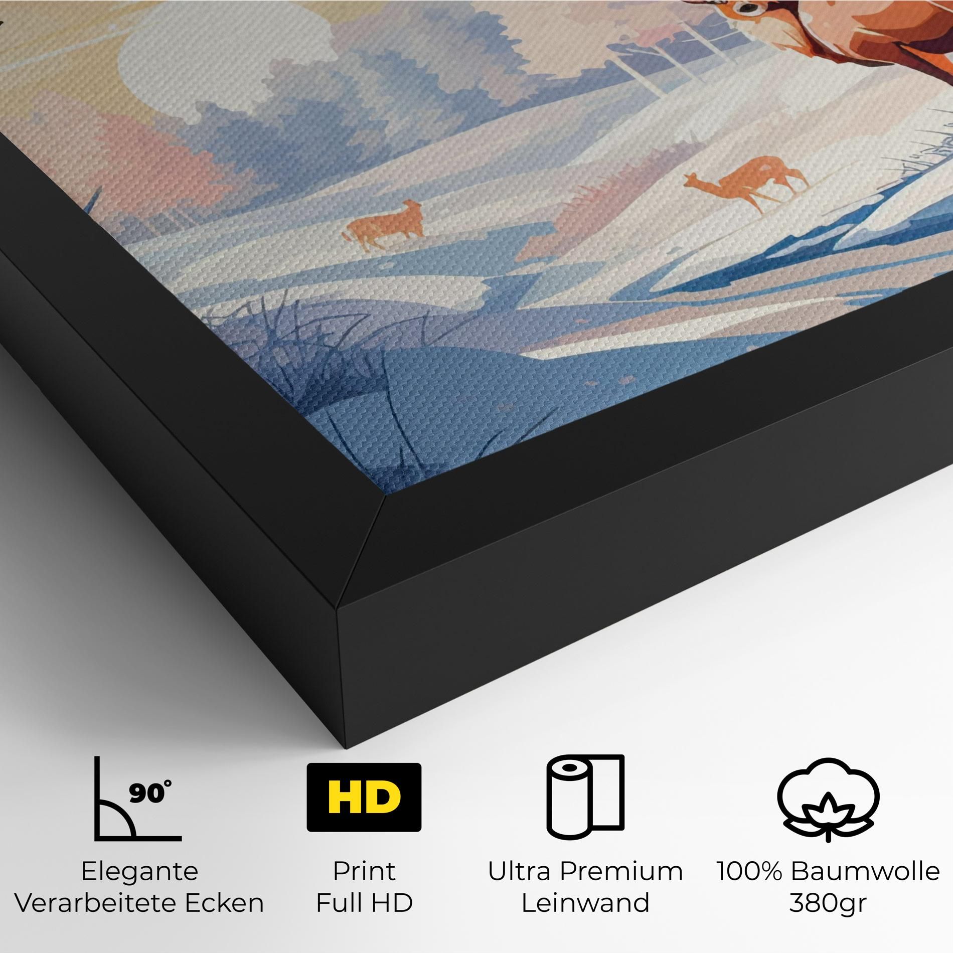 Winter Deer Art mockup 4
