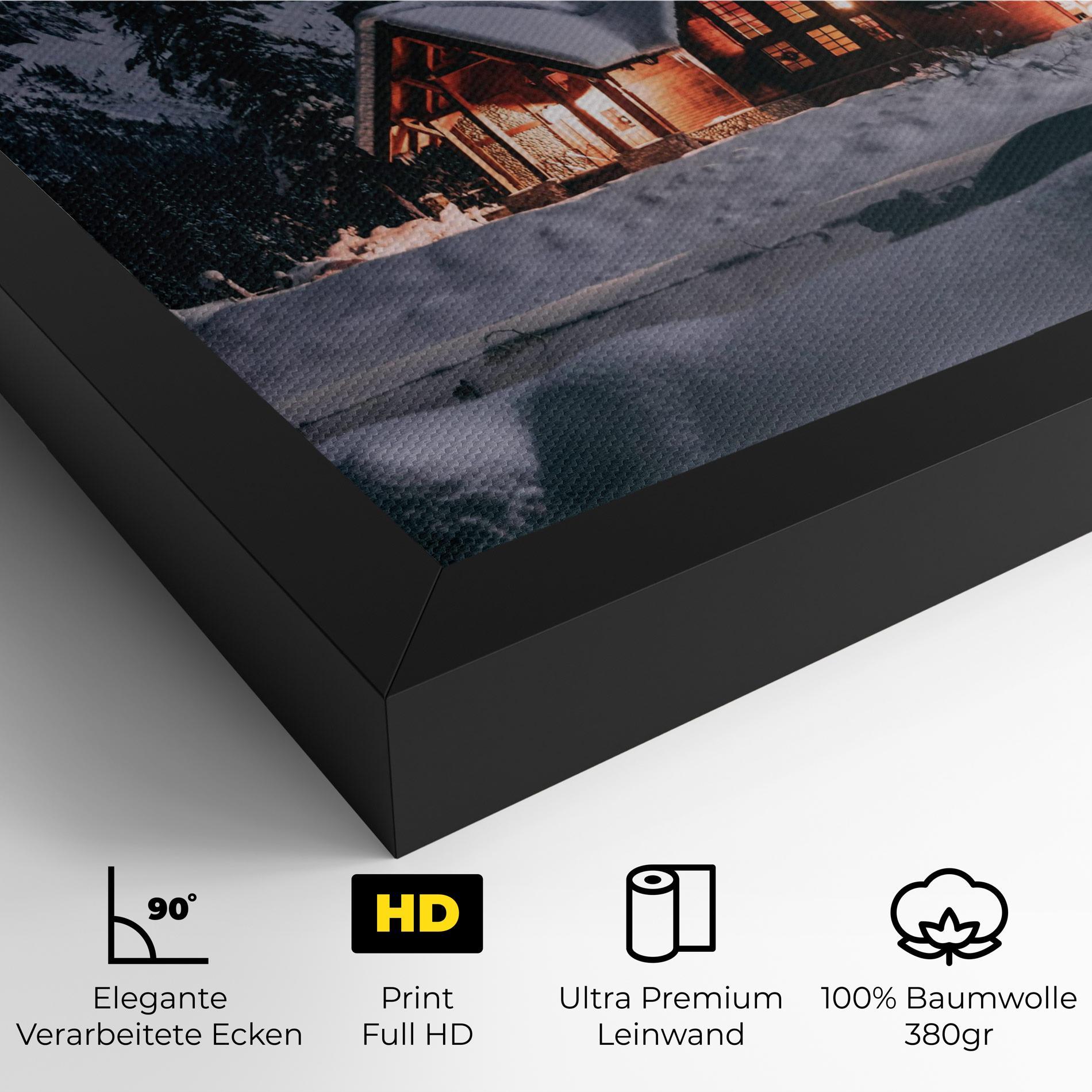 Leinwandbild Winter House mockup 4