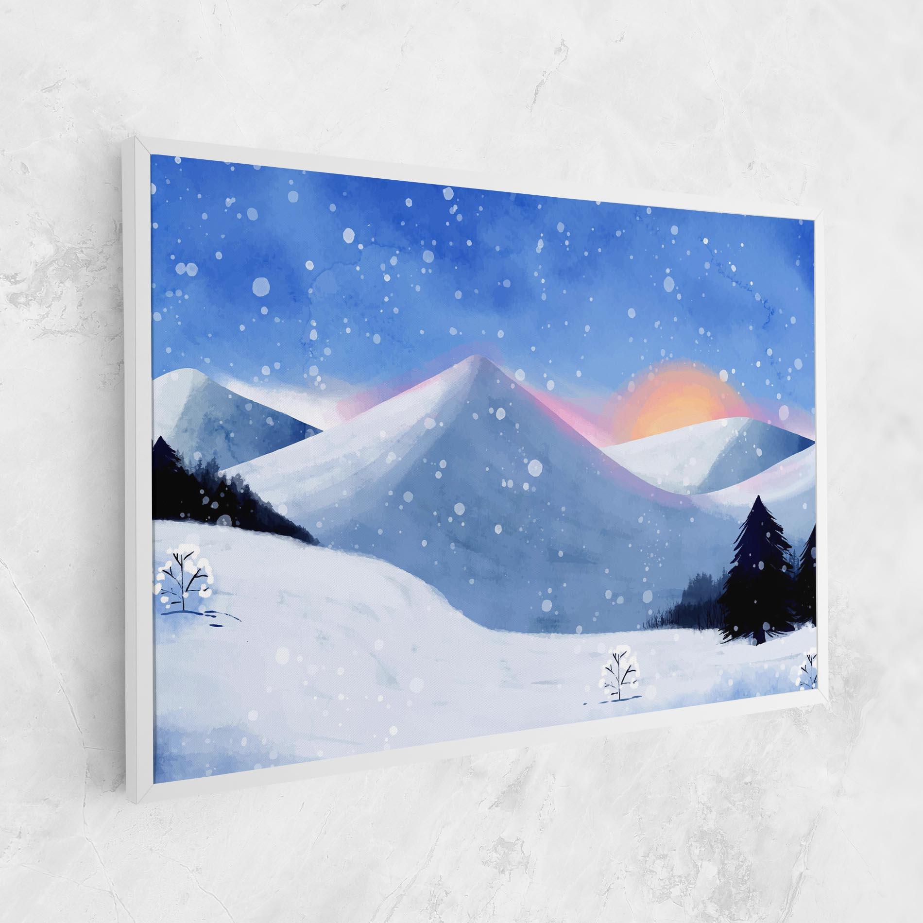 Leinwandbild Mountain Snow Art mockup 1