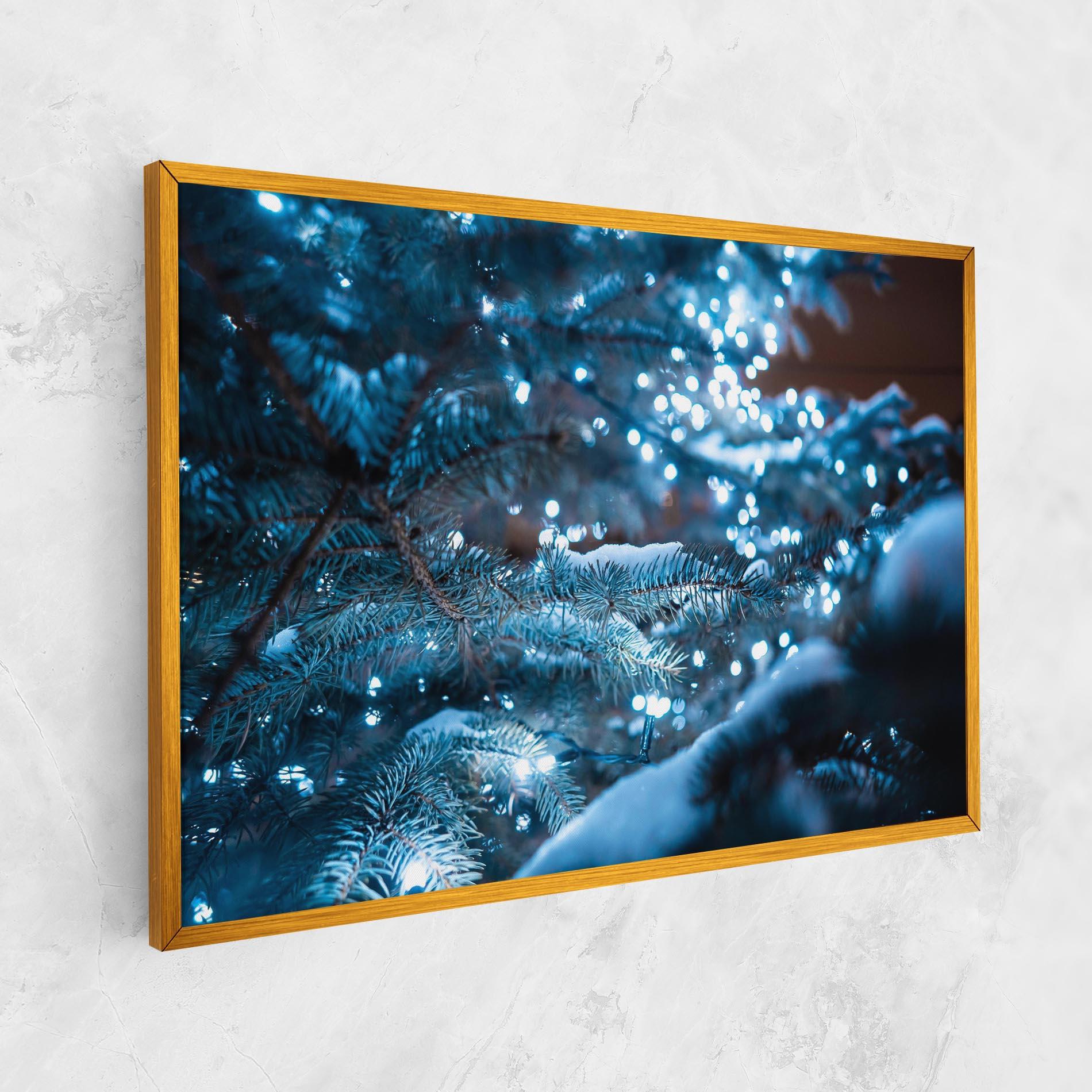 Leinwandbild Blue Christmas Tree mockup 1