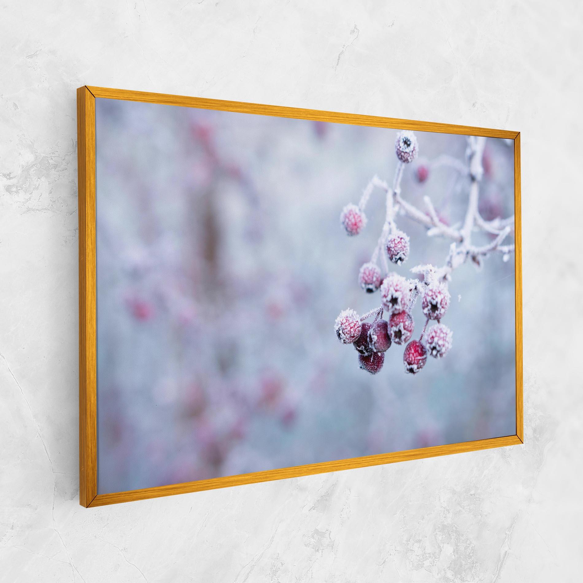 Leinwandbild Red Winter Fruits mockup 1
