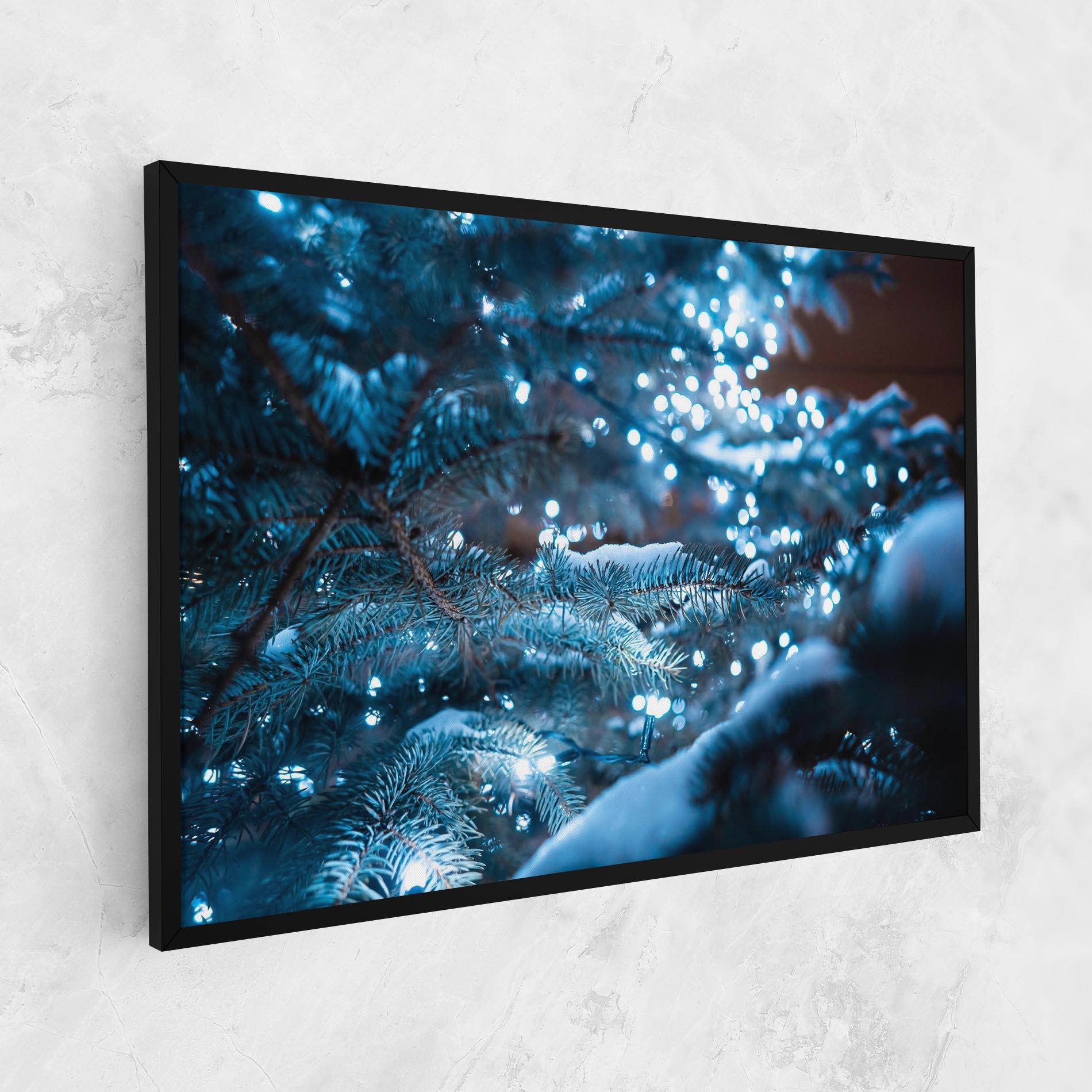 Leinwandbild Blue Christmas Tree mockup 1