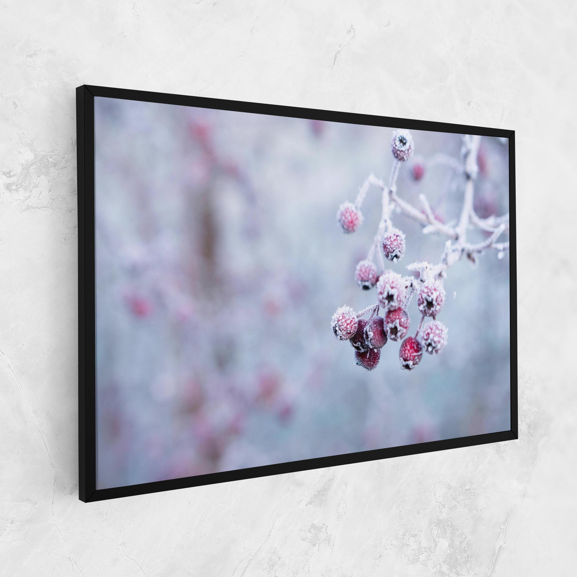 Leinwandbild Red Winter Fruits mockup 1