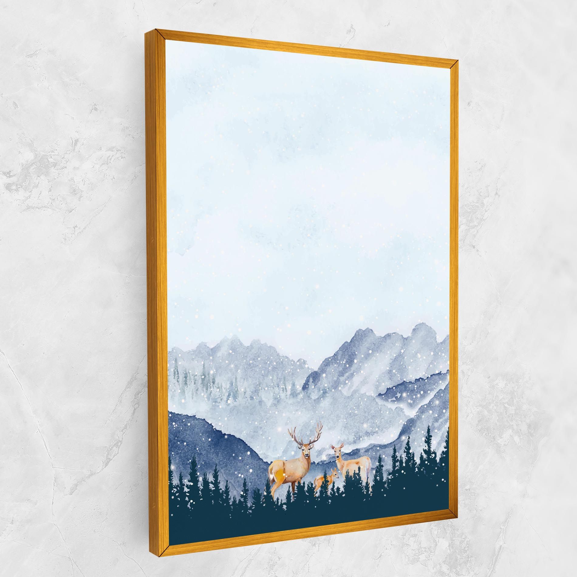 Winter Deers mockup 1