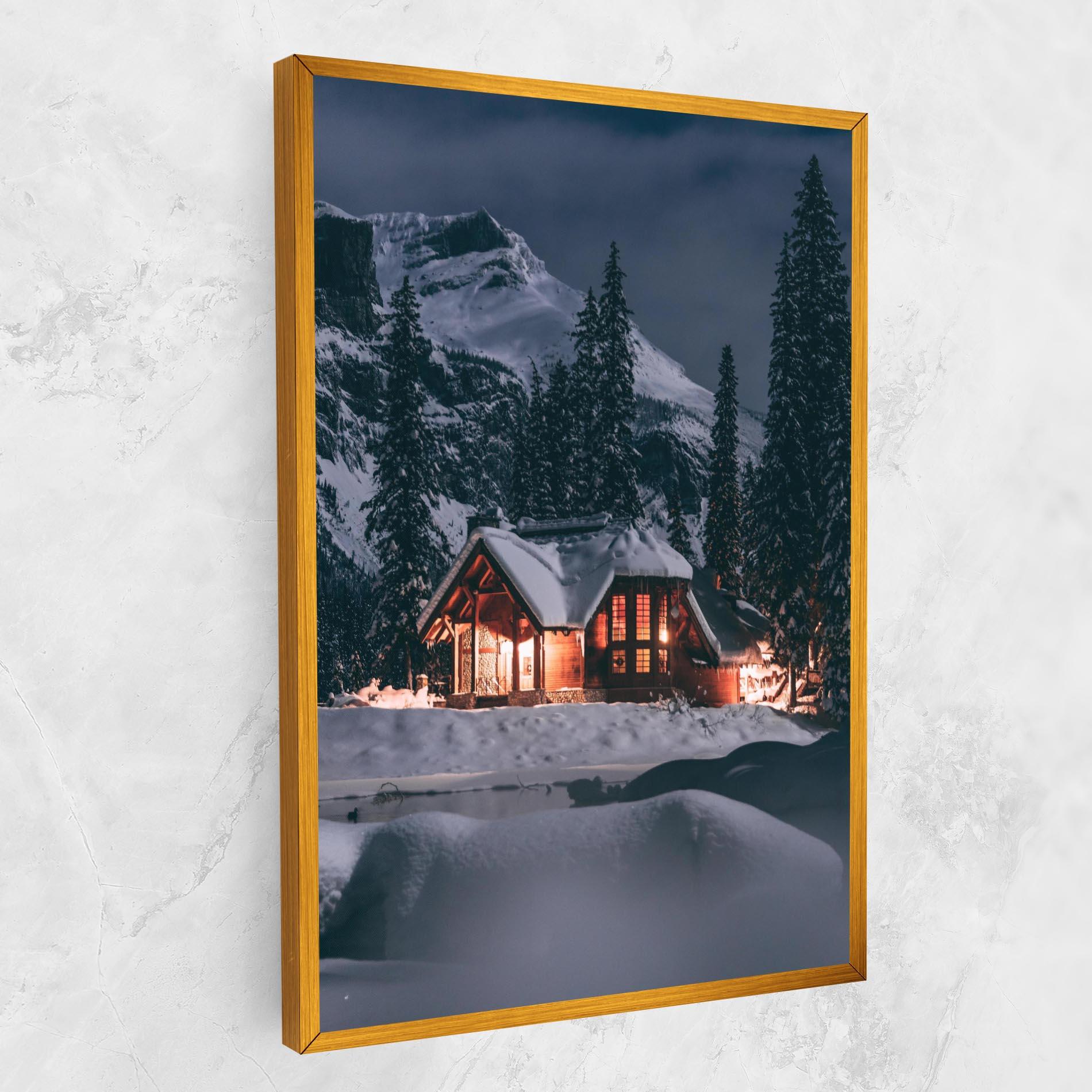 Leinwandbild Winter House mockup 1