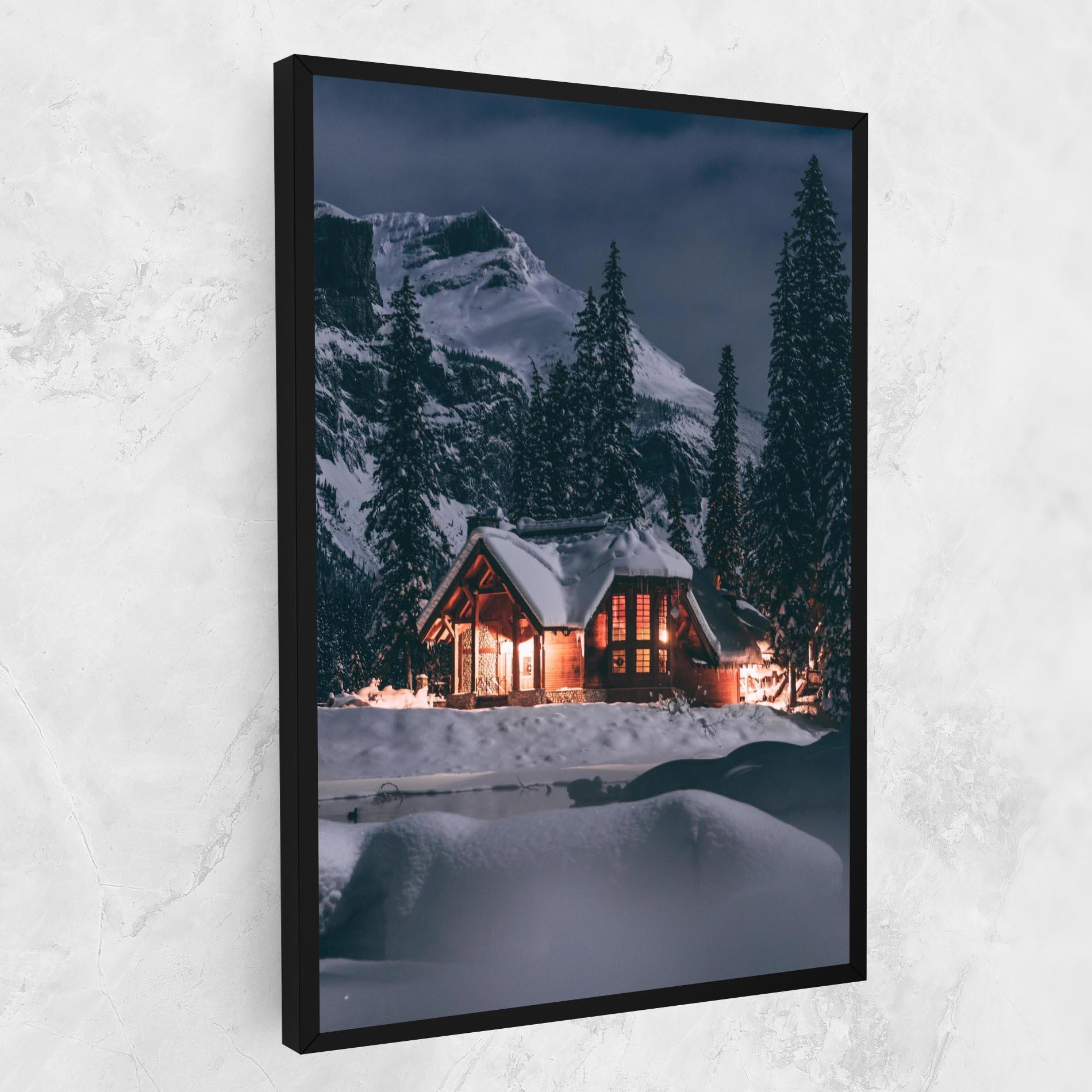Leinwandbild Winter House mockup 1