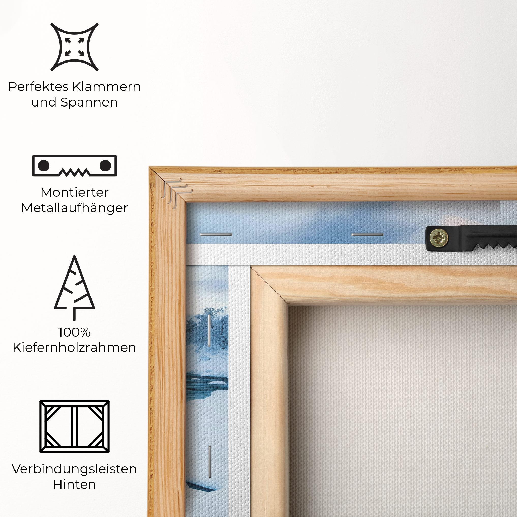 Leinwandbild Winter River mockup 5