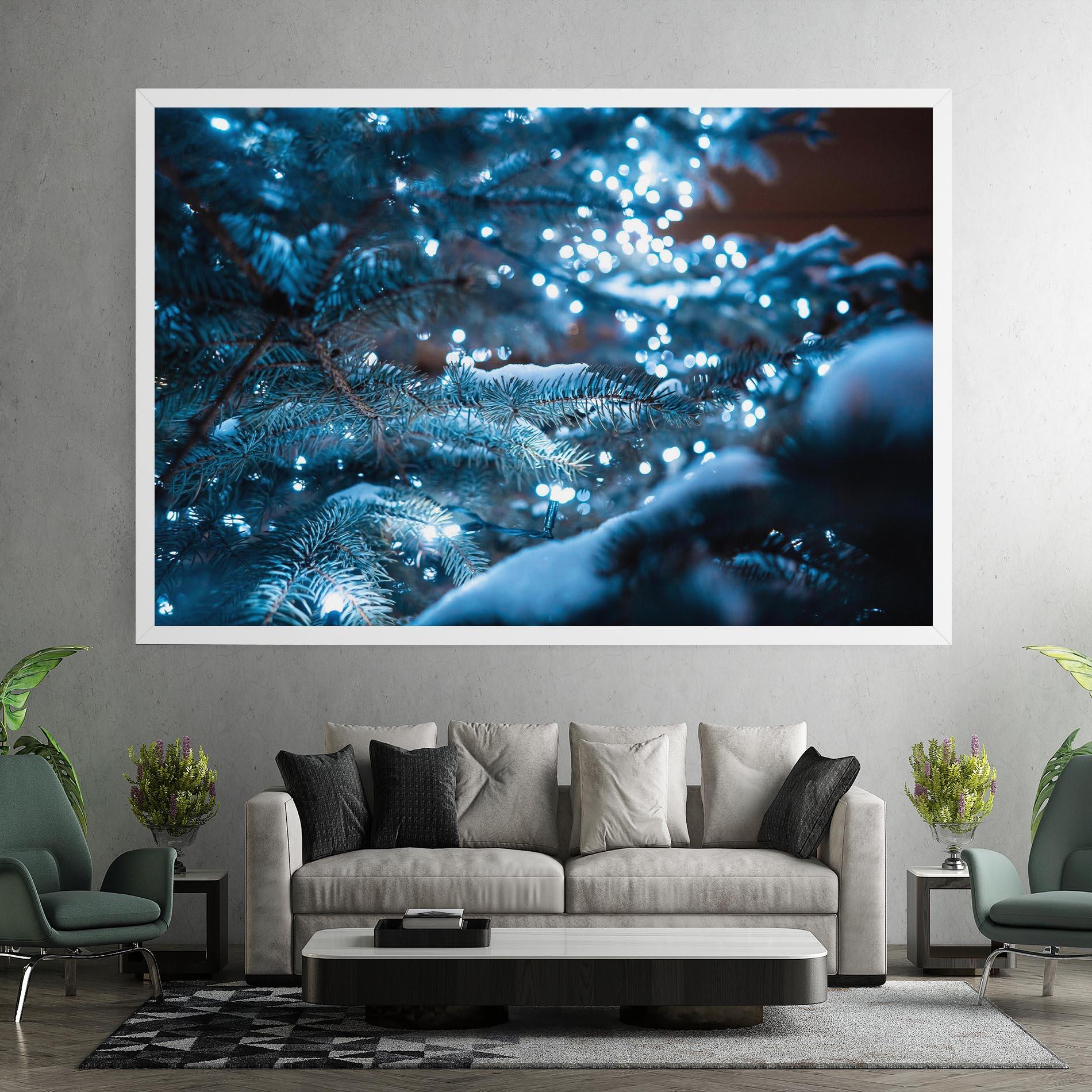 Leinwandbild Blue Christmas Tree mockup 7