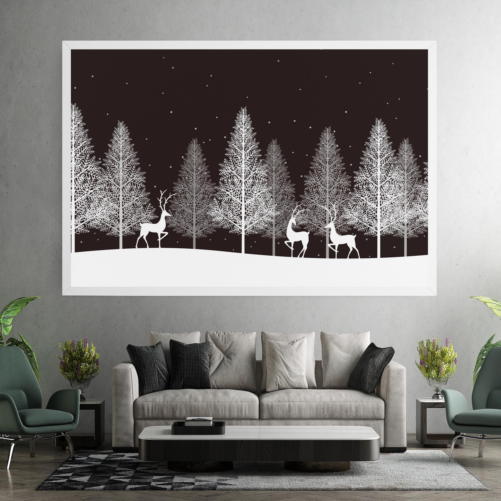 Leinwandbild Brown Sky Winter mockup 7