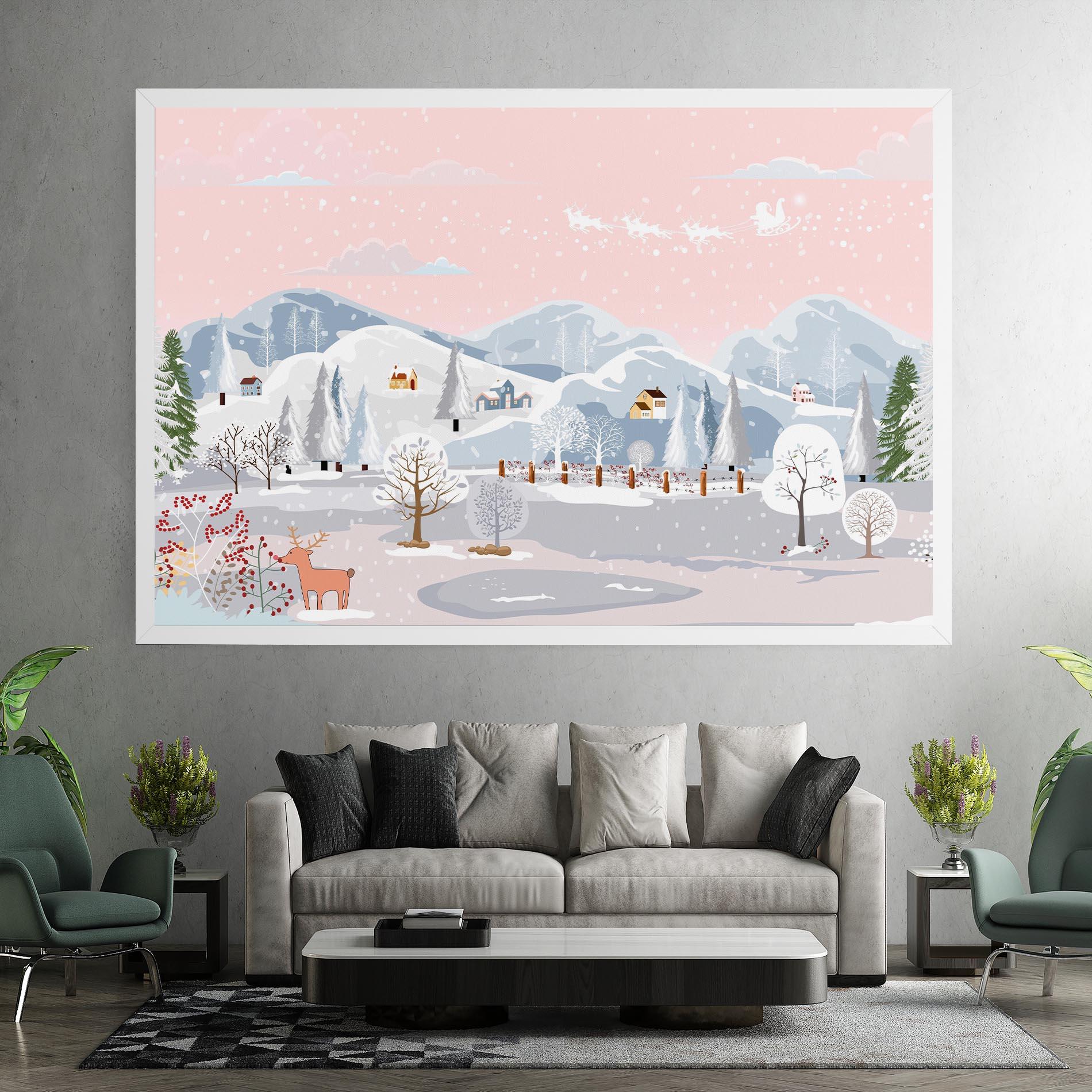 Leinwandbild Pink Sky Winter mockup 7