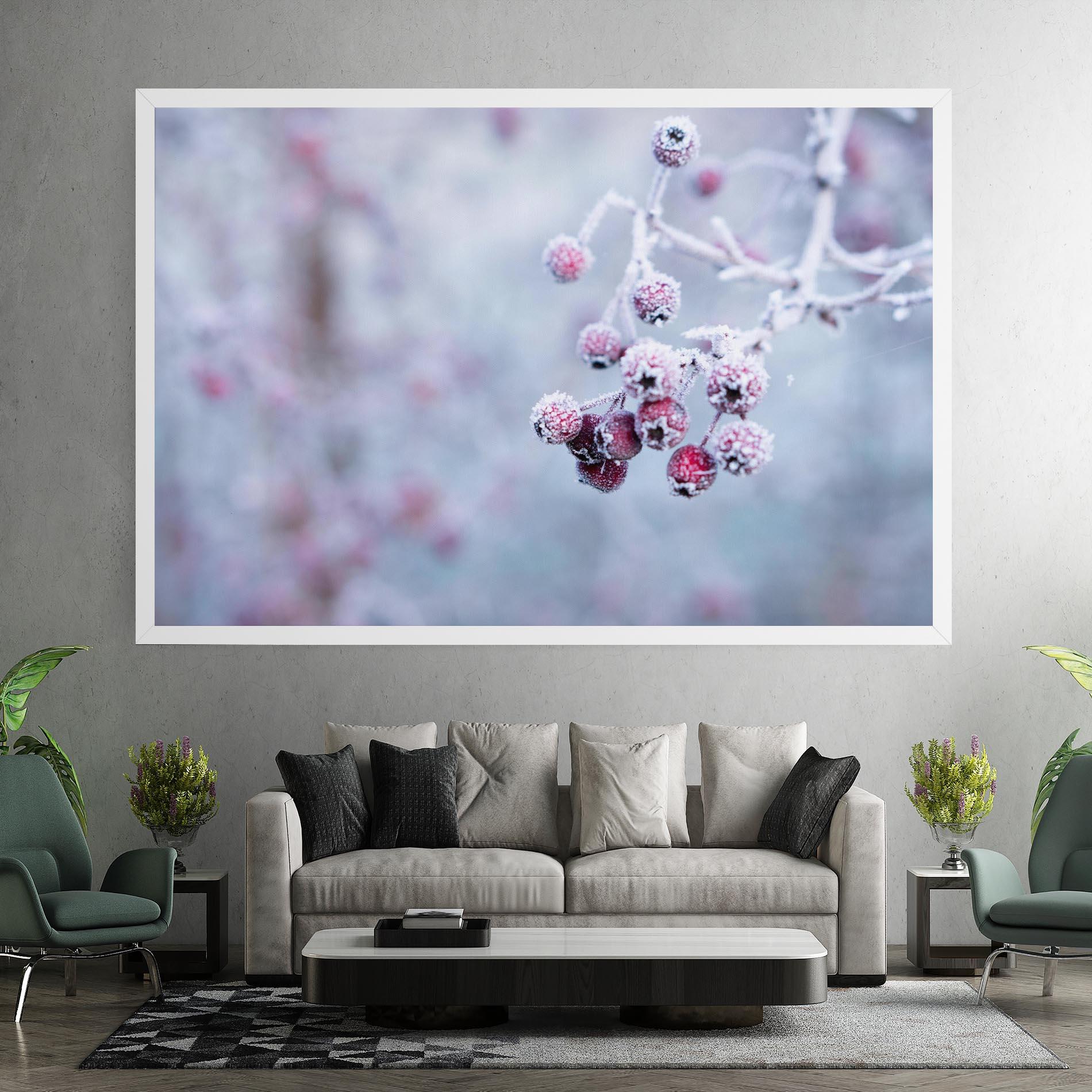 Leinwandbild Red Winter Fruits mockup 7