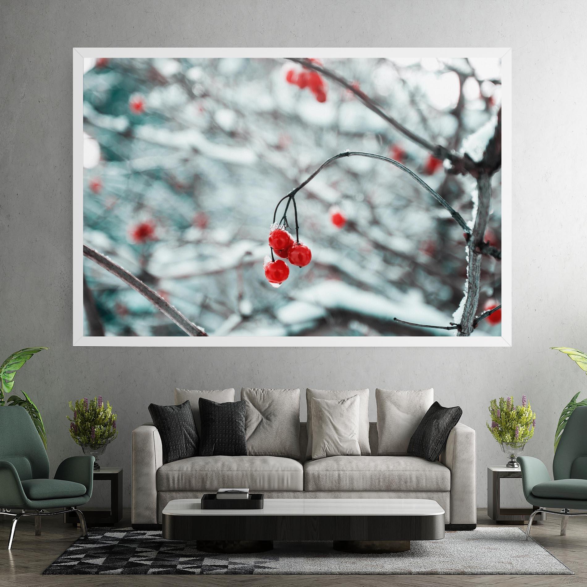 Leinwandbild Snow Red Fruits mockup 7