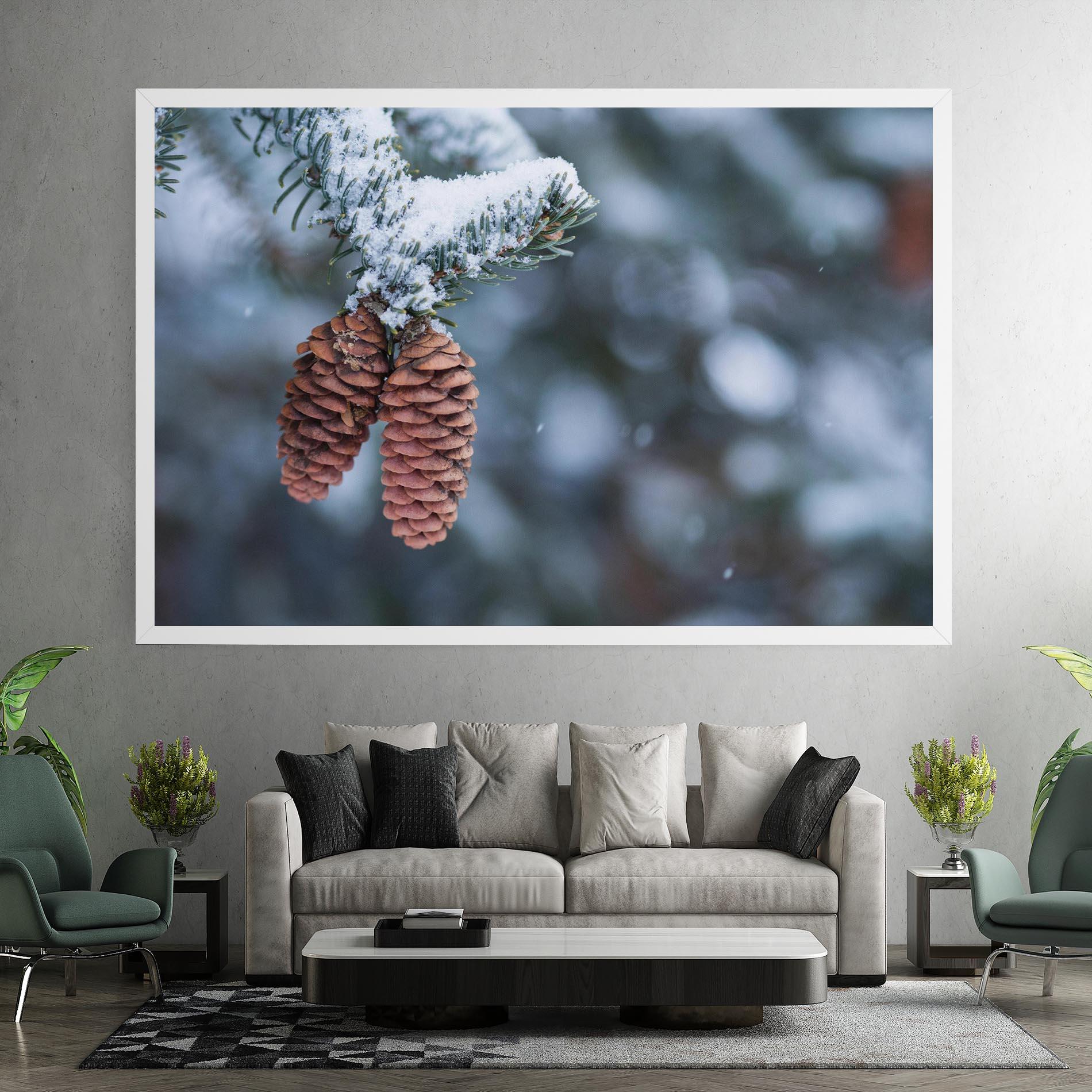 Leinwandbild Winter Cones mockup 7