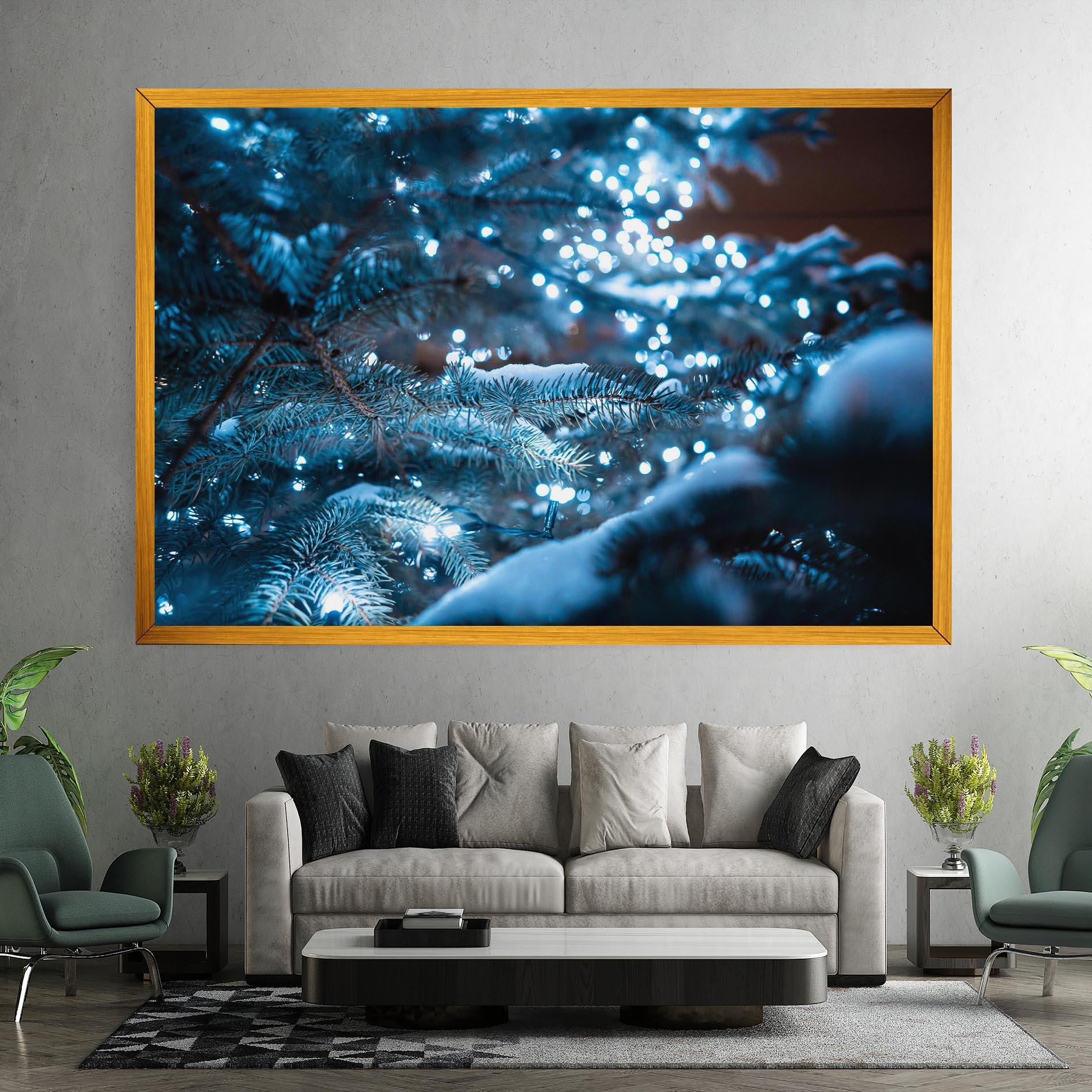 Leinwandbild Blue Christmas Tree mockup 7