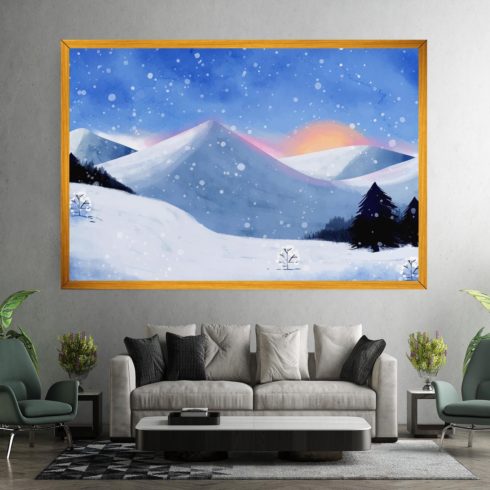 Mountain Snow Art mockup 7