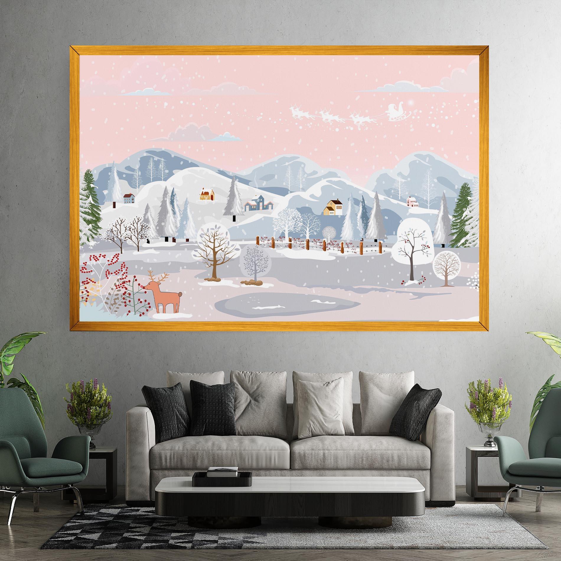Leinwandbild Pink Sky Winter mockup 7