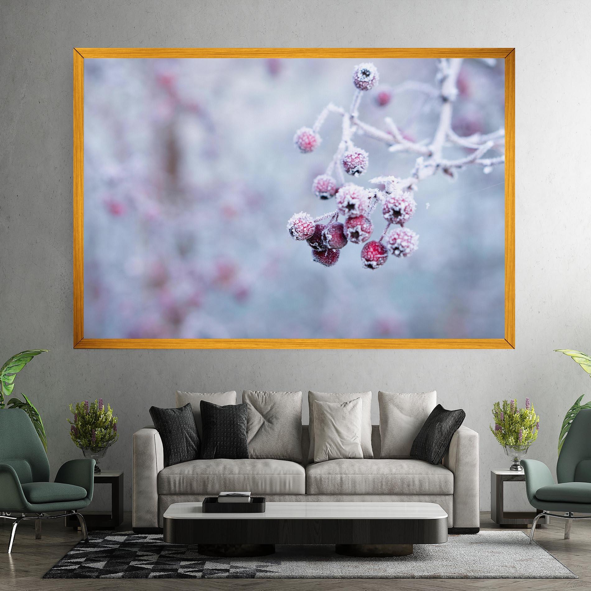 Leinwandbild Red Winter Fruits mockup 7