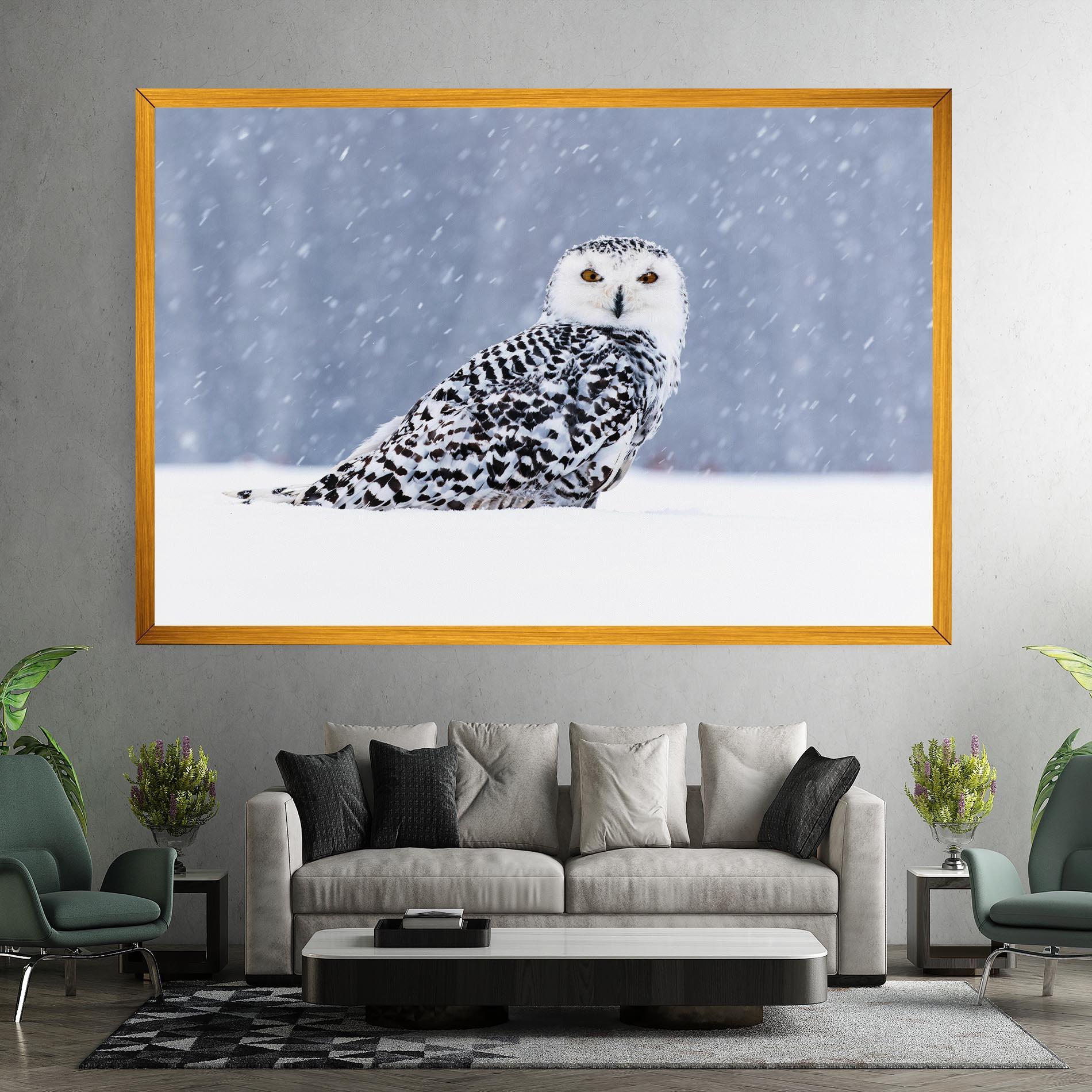 Leinwandbild Snow Owl mockup 7