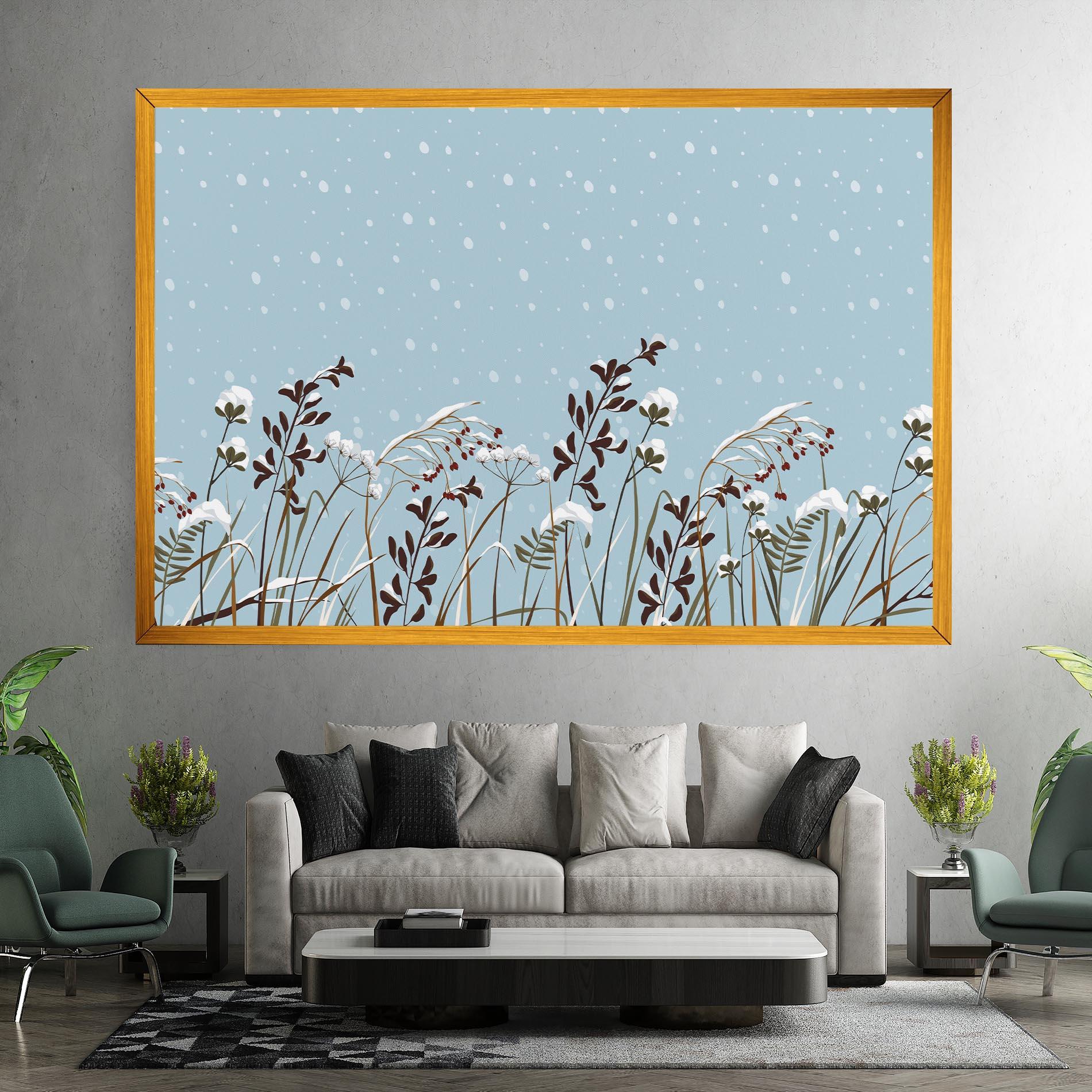 Leinwandbild Snow Plants mockup 7