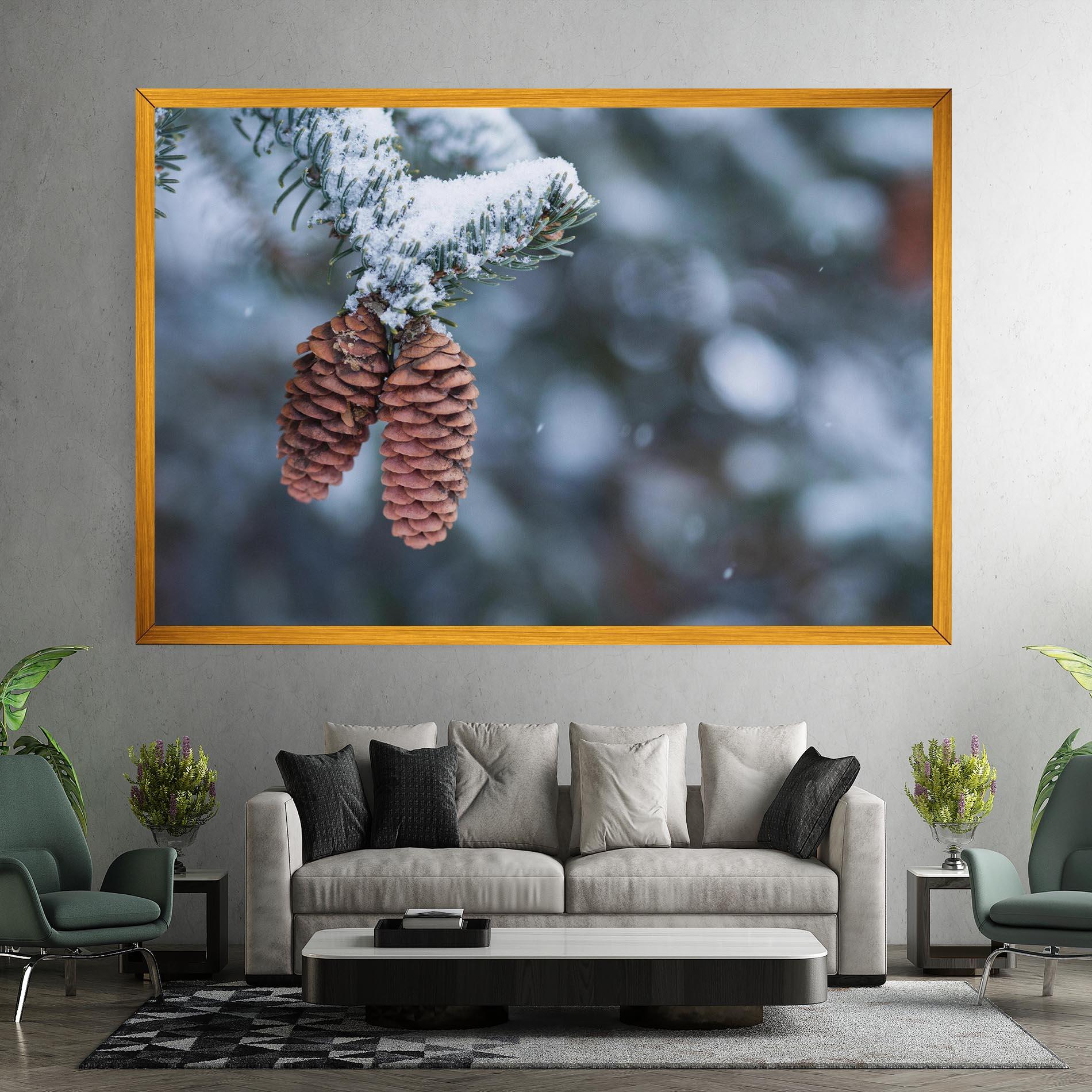Leinwandbild Winter Cones mockup 7