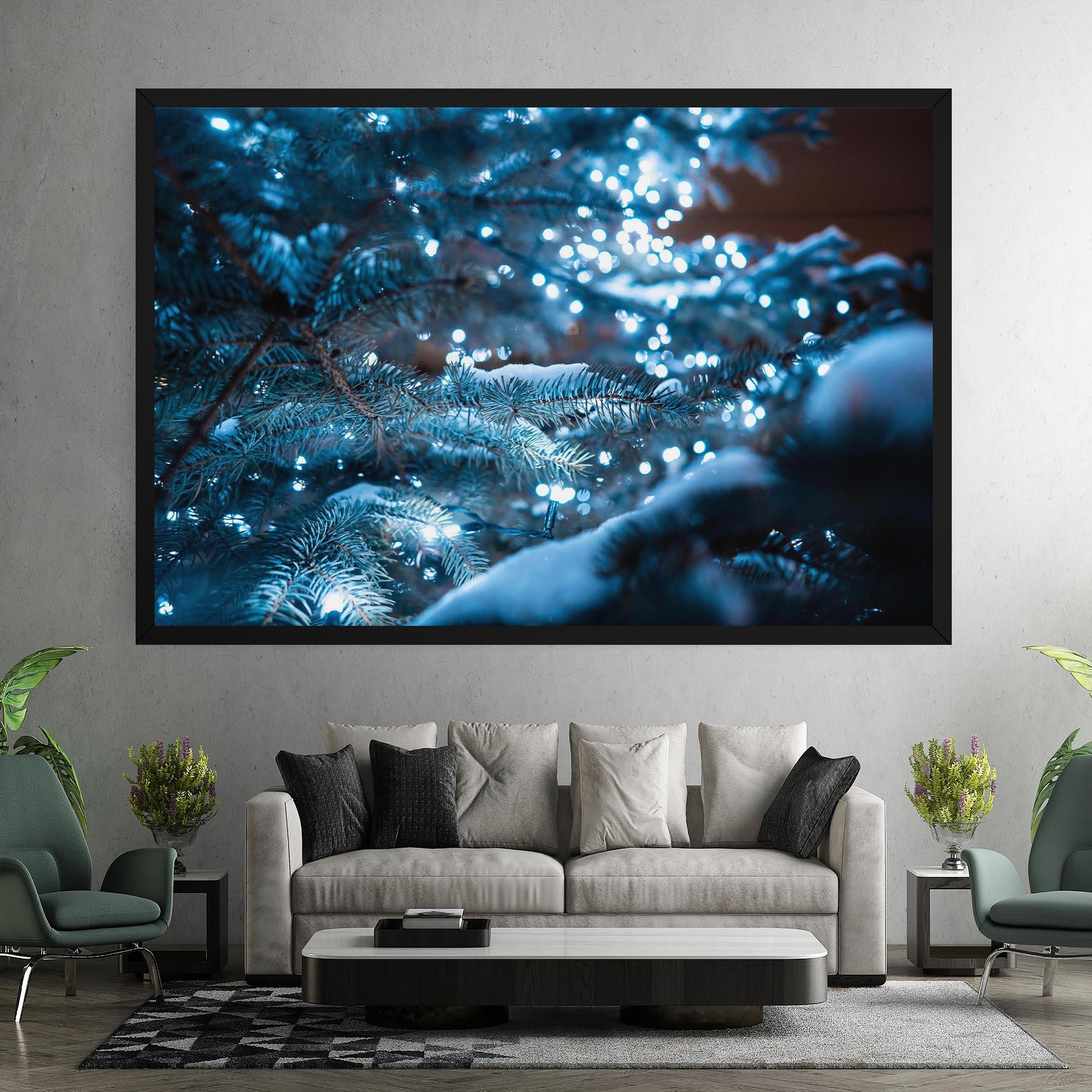 Leinwandbild Blue Christmas Tree mockup 7