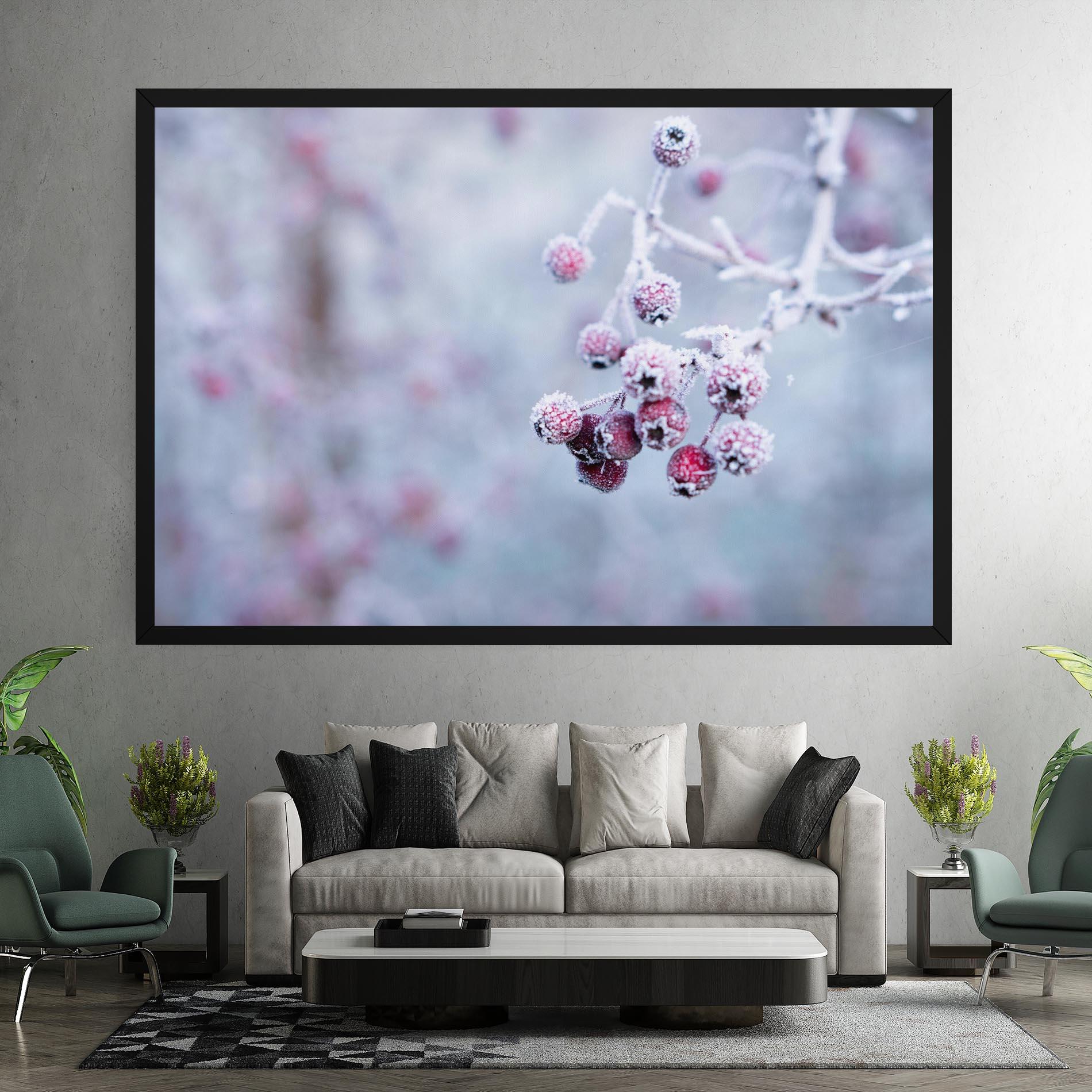 Leinwandbild Red Winter Fruits mockup 7