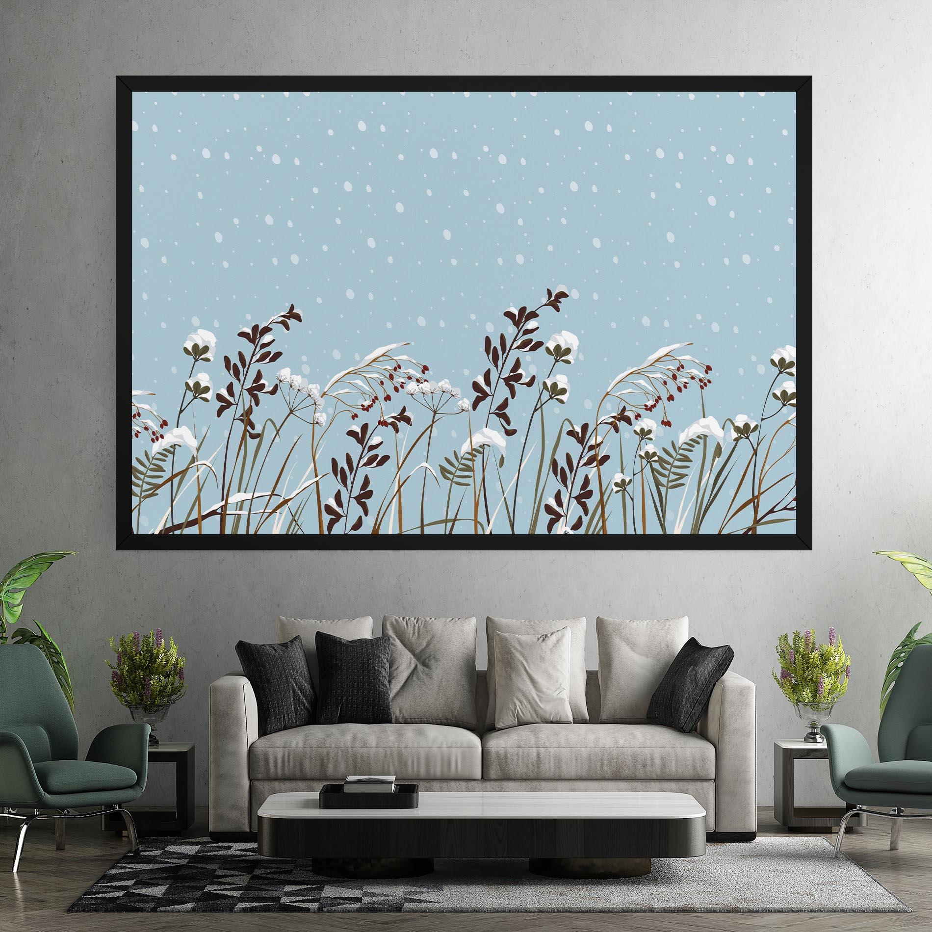 Leinwandbild Snow Plants mockup 7