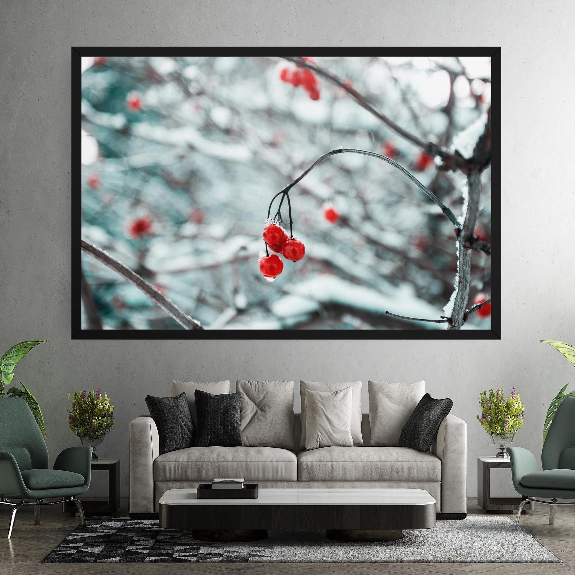 Leinwandbild Snow Red Fruits mockup 7