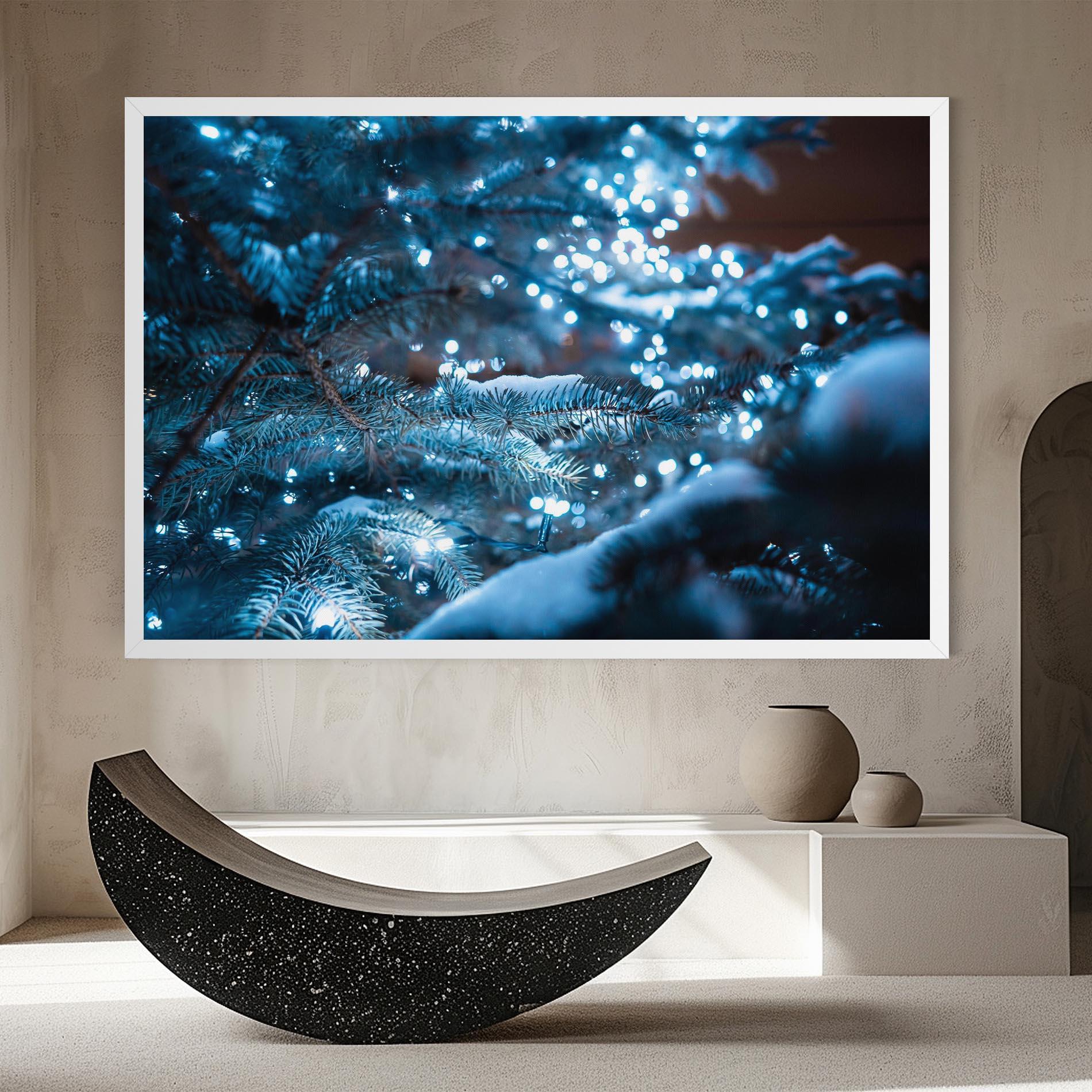 Leinwandbild Blue Christmas Tree mockup 8