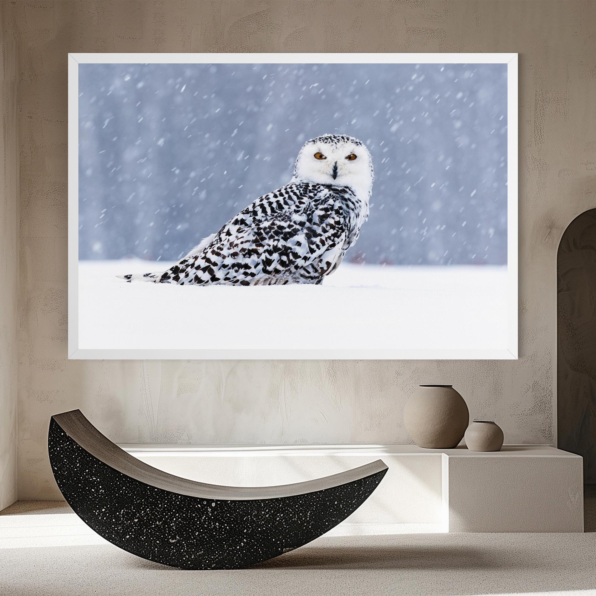 Leinwandbild Snow Owl mockup 8