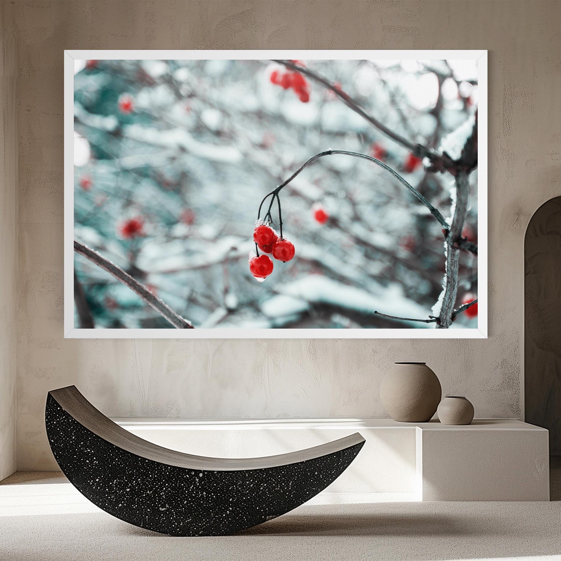 Leinwandbild Snow Red Fruits mockup 8